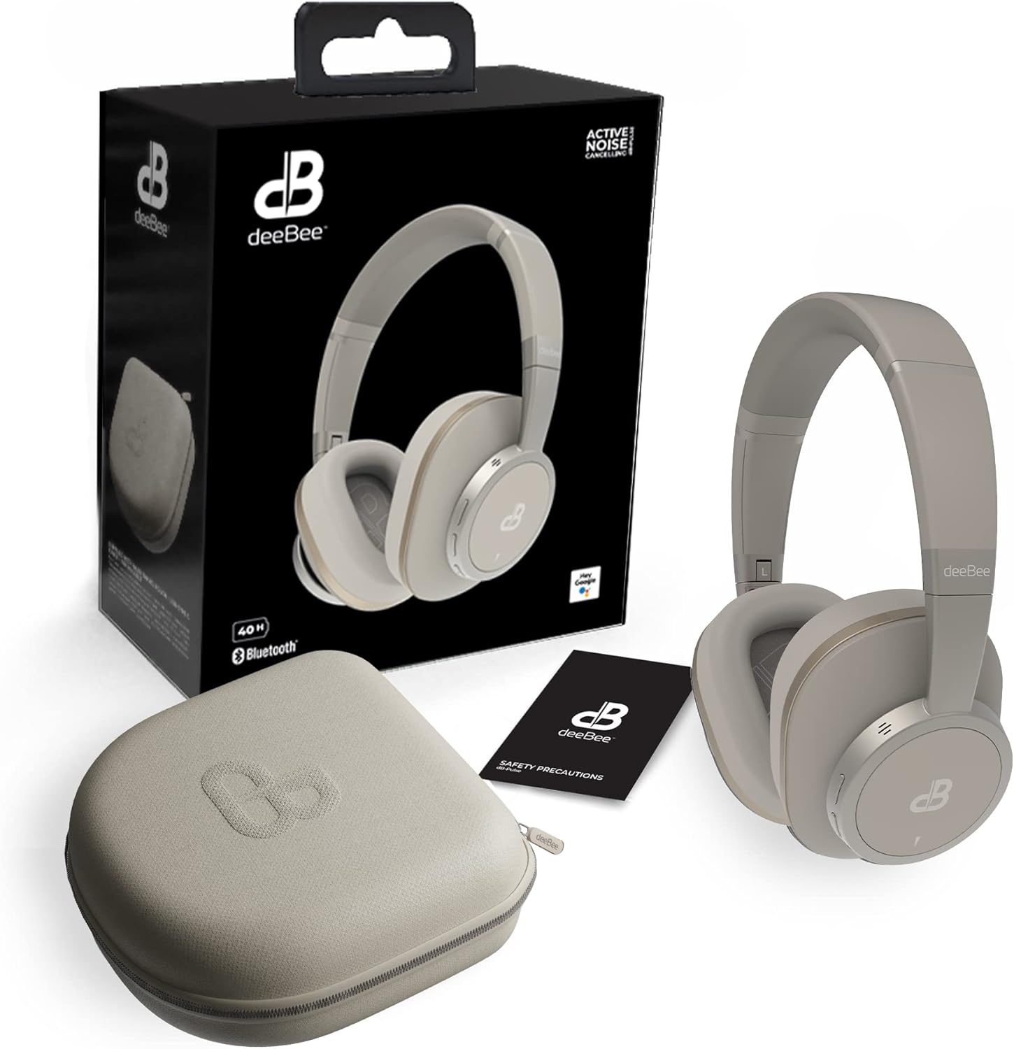 Deebee dB-Pulse Cuffie Bluetooth ANC 40mm, Nero - immagine 5