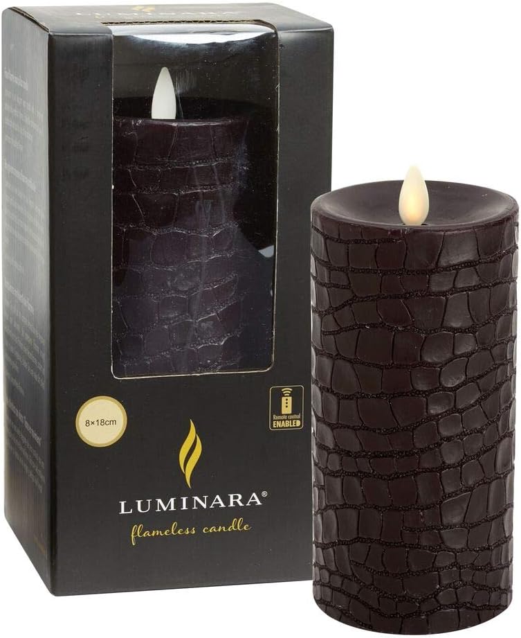 Luminara Candela LED Effetto Fiamma Vera Cera 20x8cm