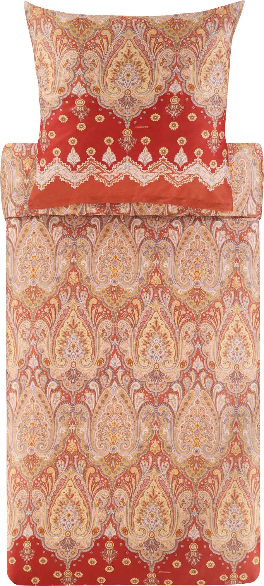 Bassetti Isolabella 9329938 - Biancheria Letto Raso Cotone Rosso