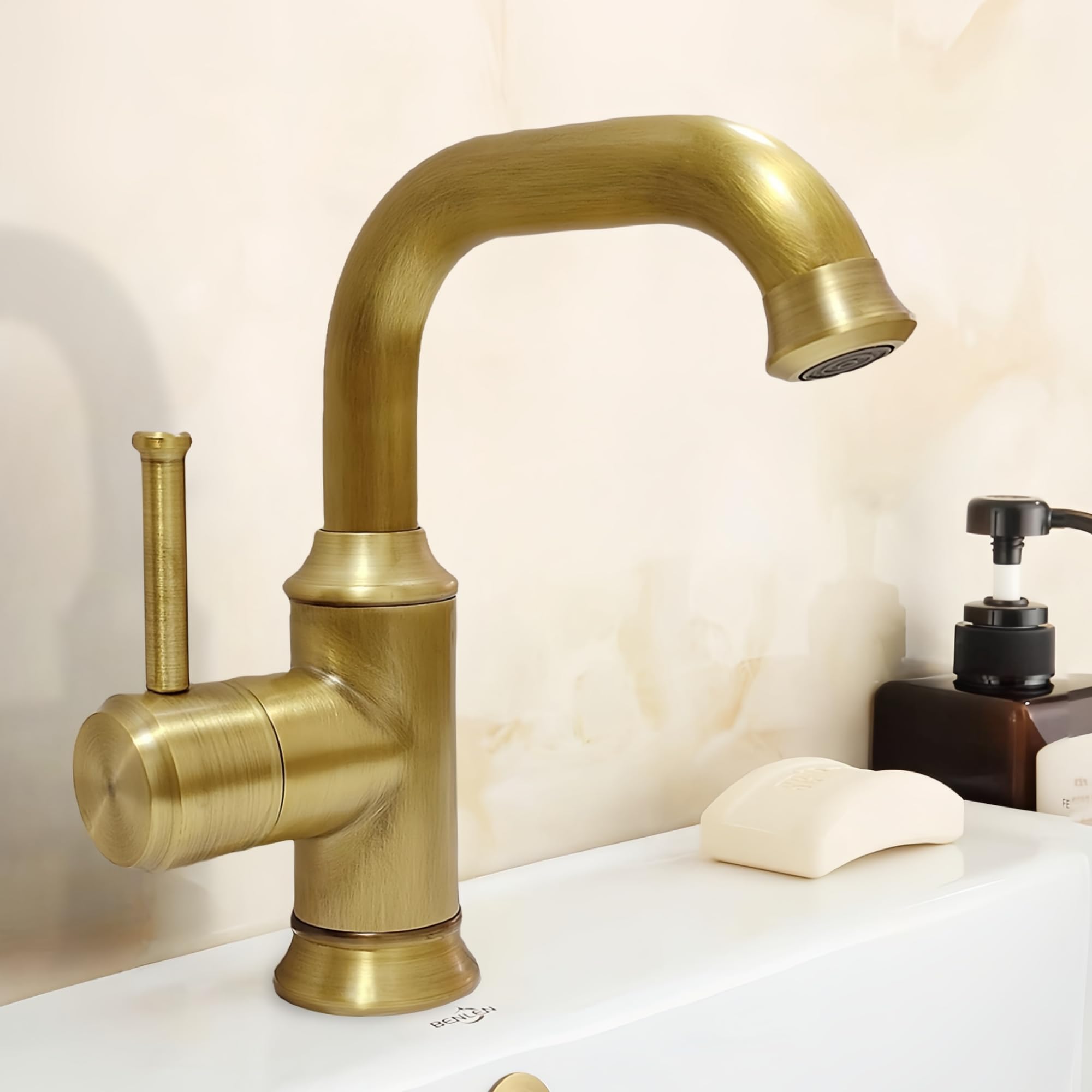 Kopyfantap Rubinetto Bagno Lavabo Ottone Antico