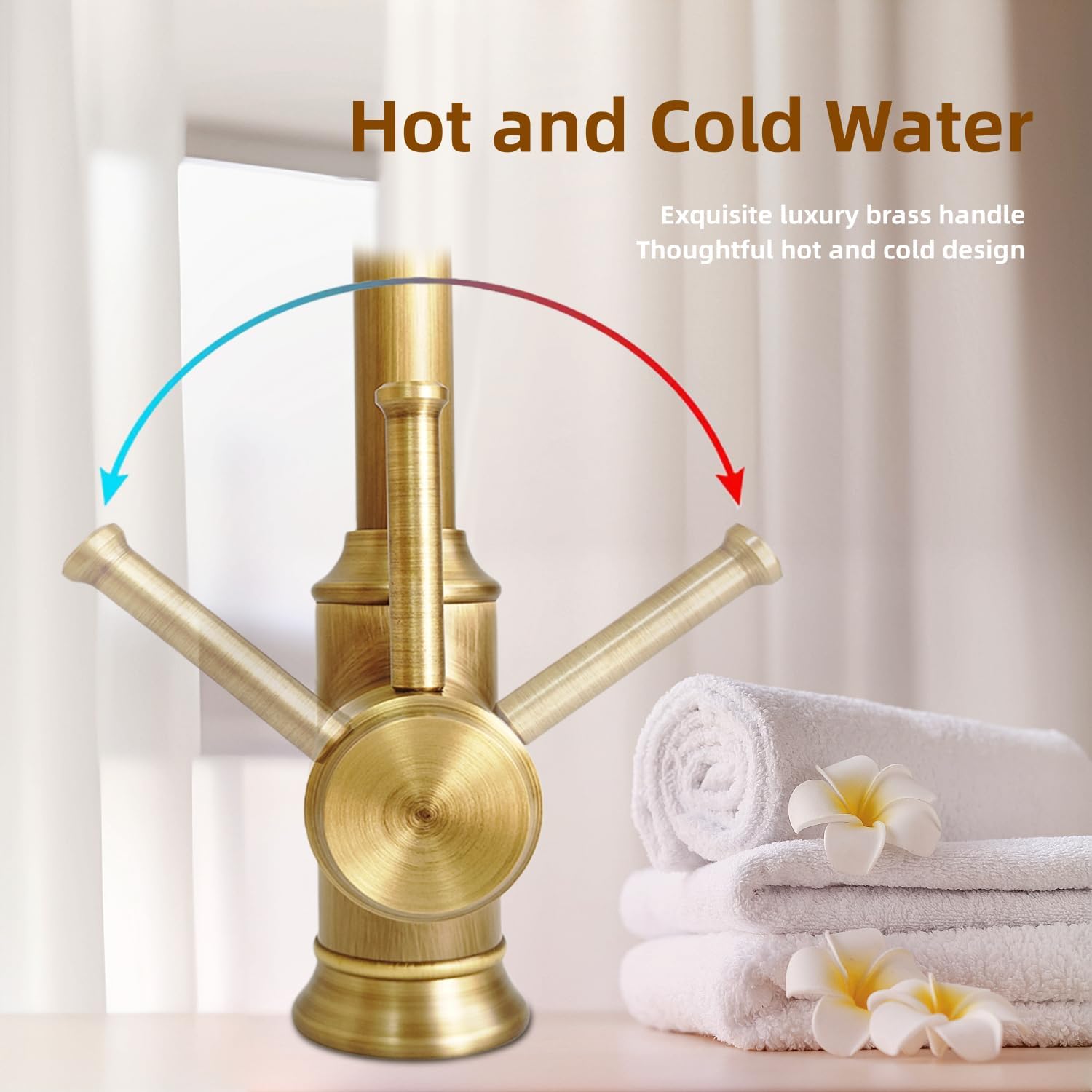 Kopyfantap Rubinetto Bagno Lavabo Ottone Antico - immagine 4