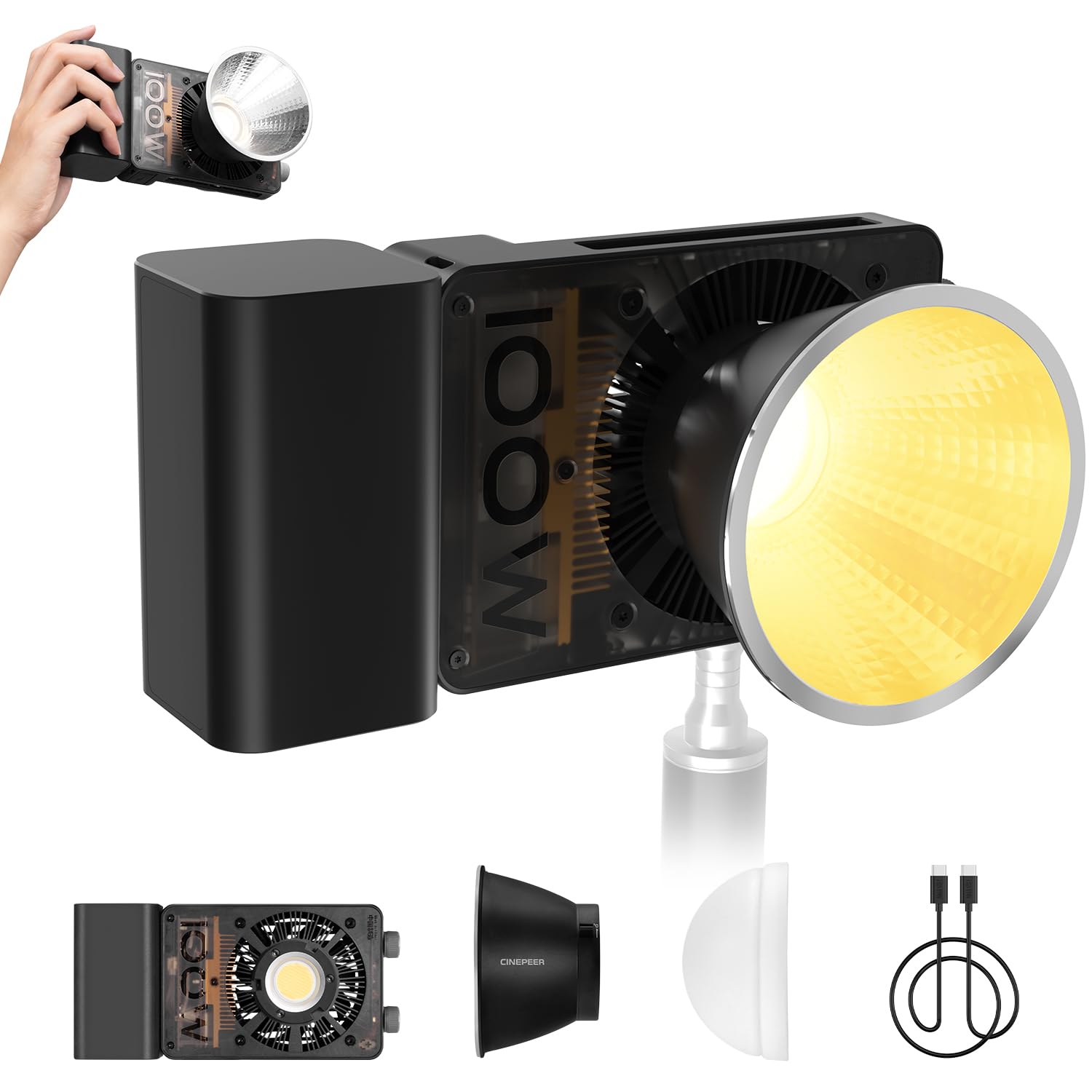Zhiyun CINEPEER CX100 - Luce Video LED COB 100W