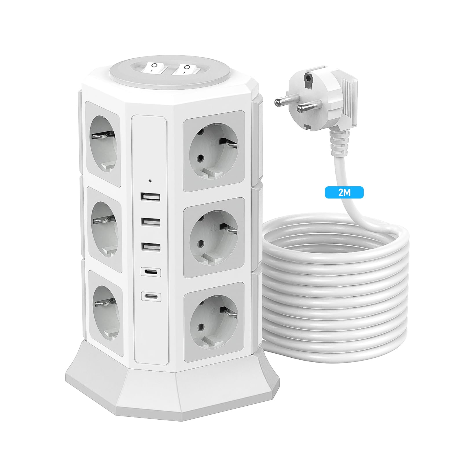 Beva Multipresa Verticale 12 Prese AC e 5 USB