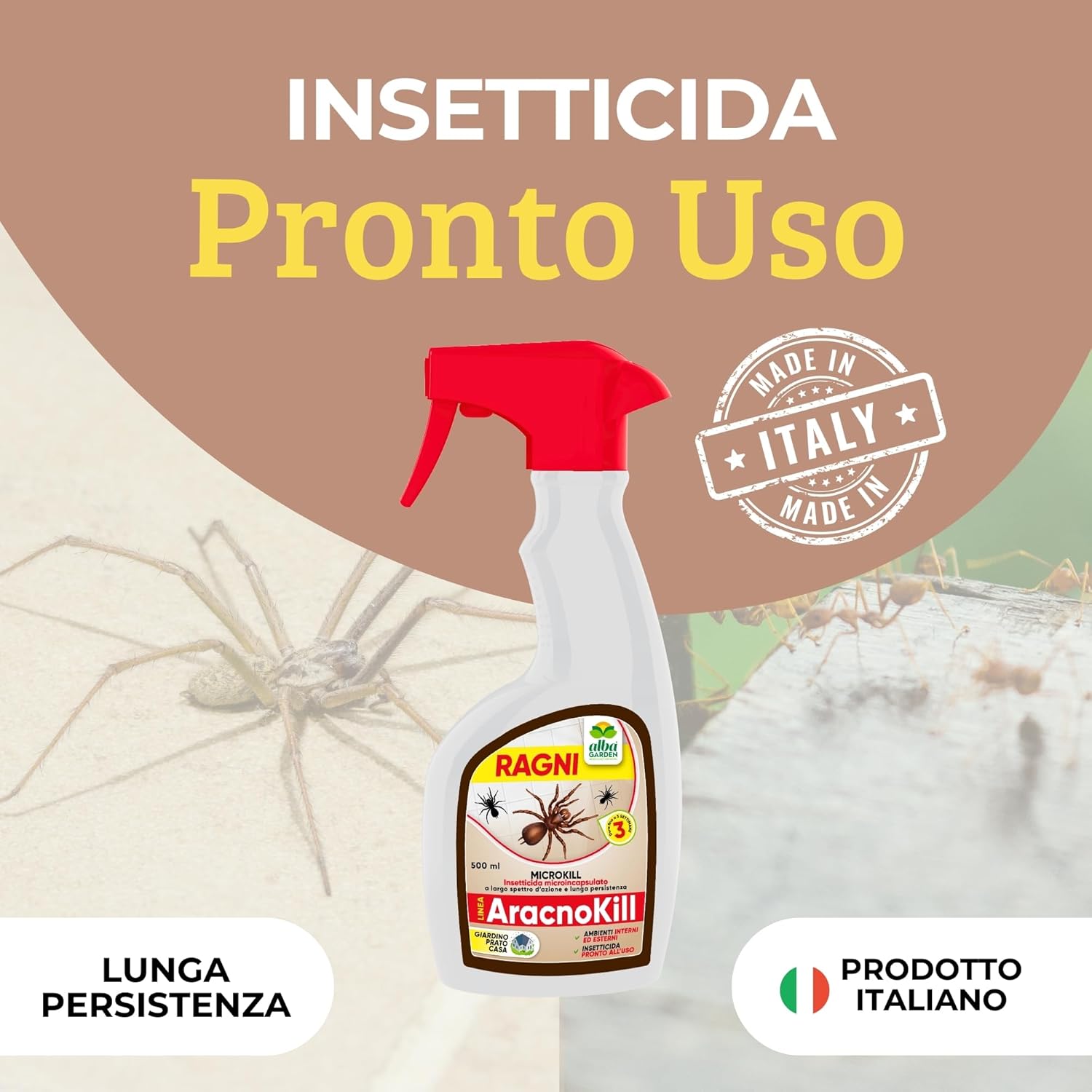 Albagarden Insetticida Ragni e Insetti Spray 500ml - immagine 2