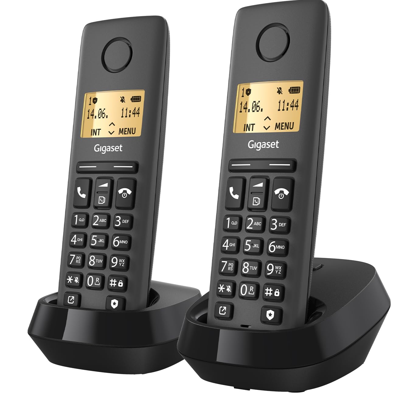 Gigaset PURE 120 Duo - Due Telefoni Cordless, Nero