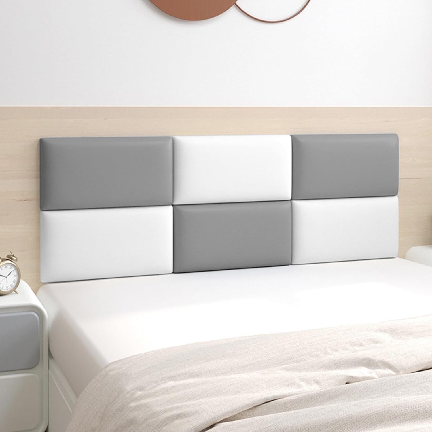 Pannelli da Parete 3D Anti-Collisione, Grigio - 4 Pezzi - immagine 4