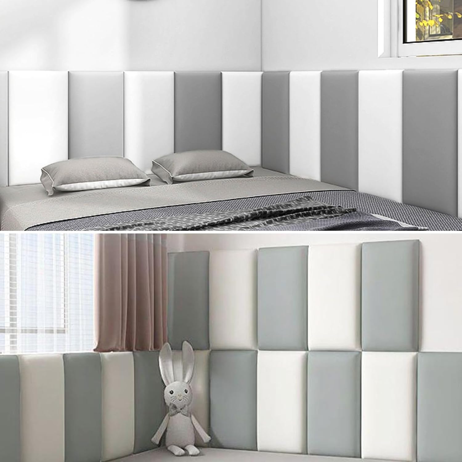 Pannelli da Parete 3D Anti-Collisione, Grigio - 4 Pezzi - immagine 5