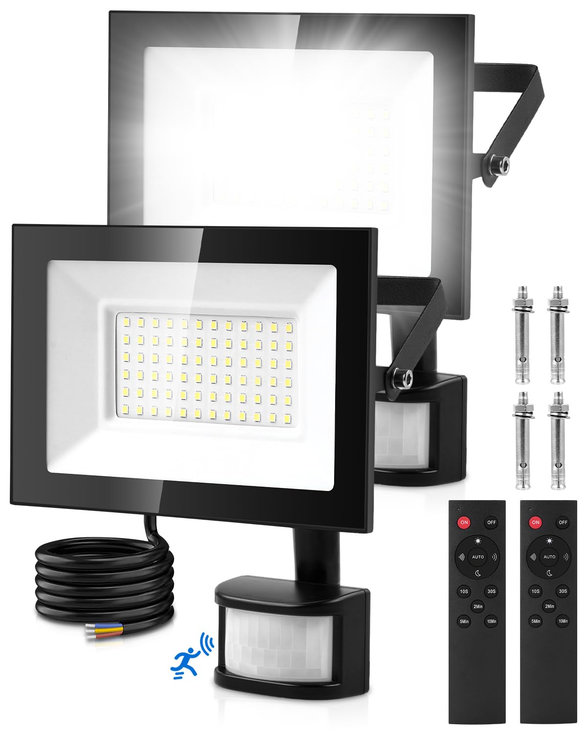 Faretto LED da Esterno con Sensore di Movimento 50W