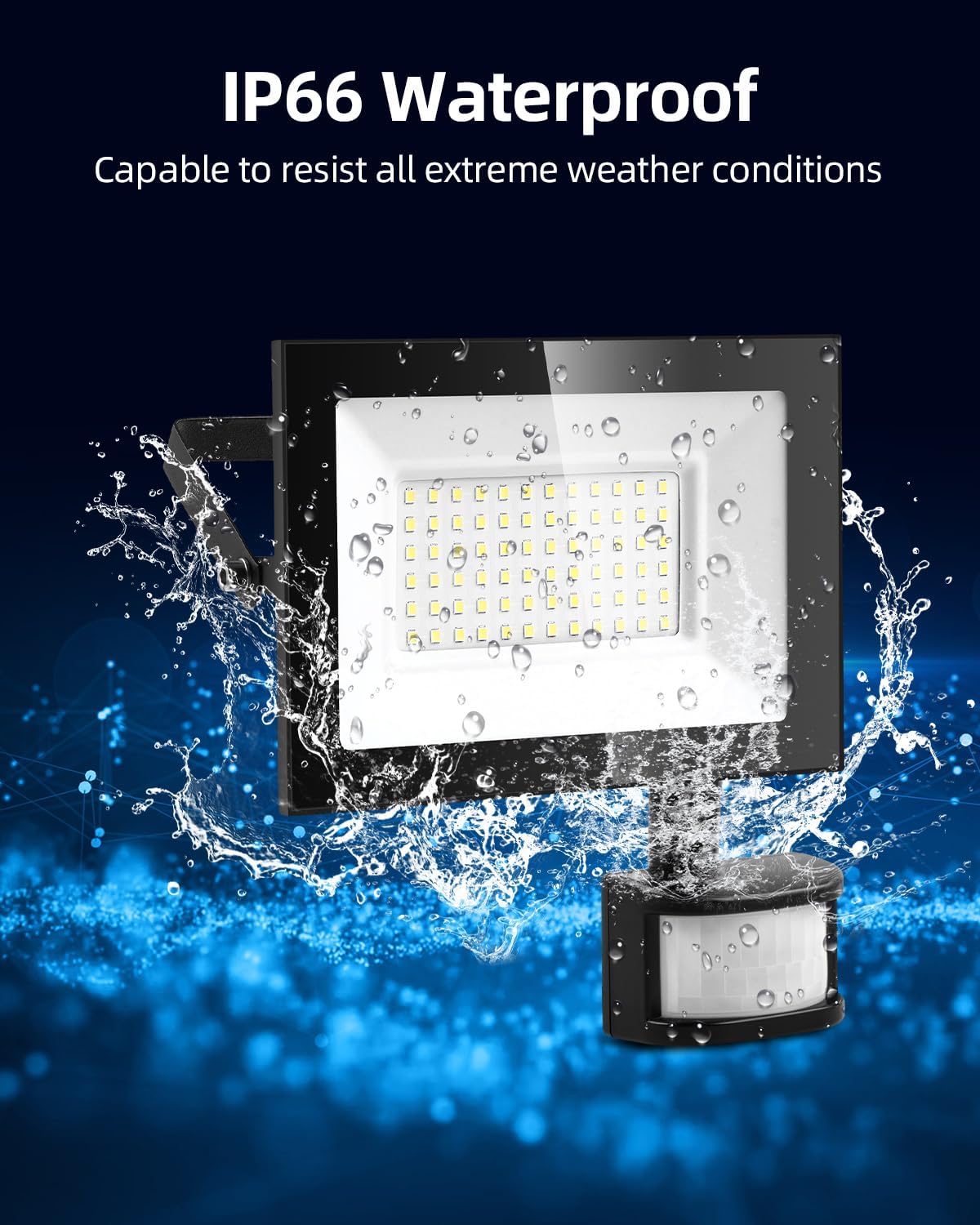 Faretto LED da Esterno con Sensore di Movimento 50W - immagine 3