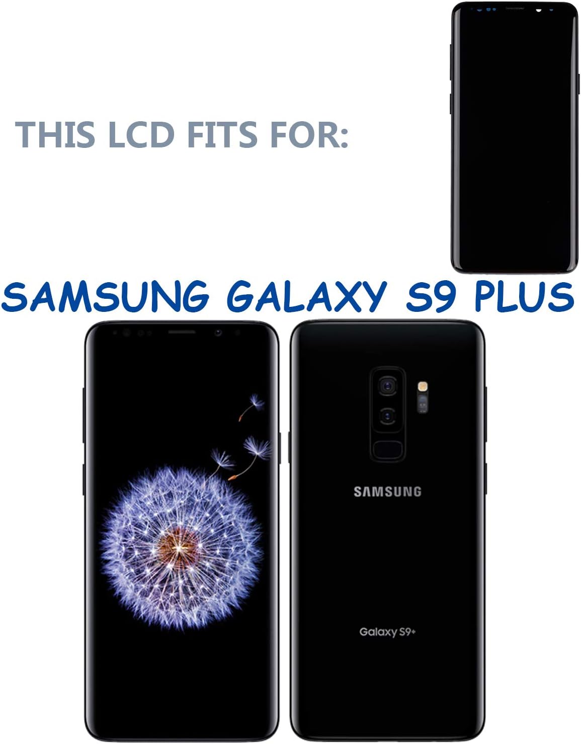 SWARK OLED Compatibile Samsung Galaxy S9+ Plus (Nero) - immagine 2