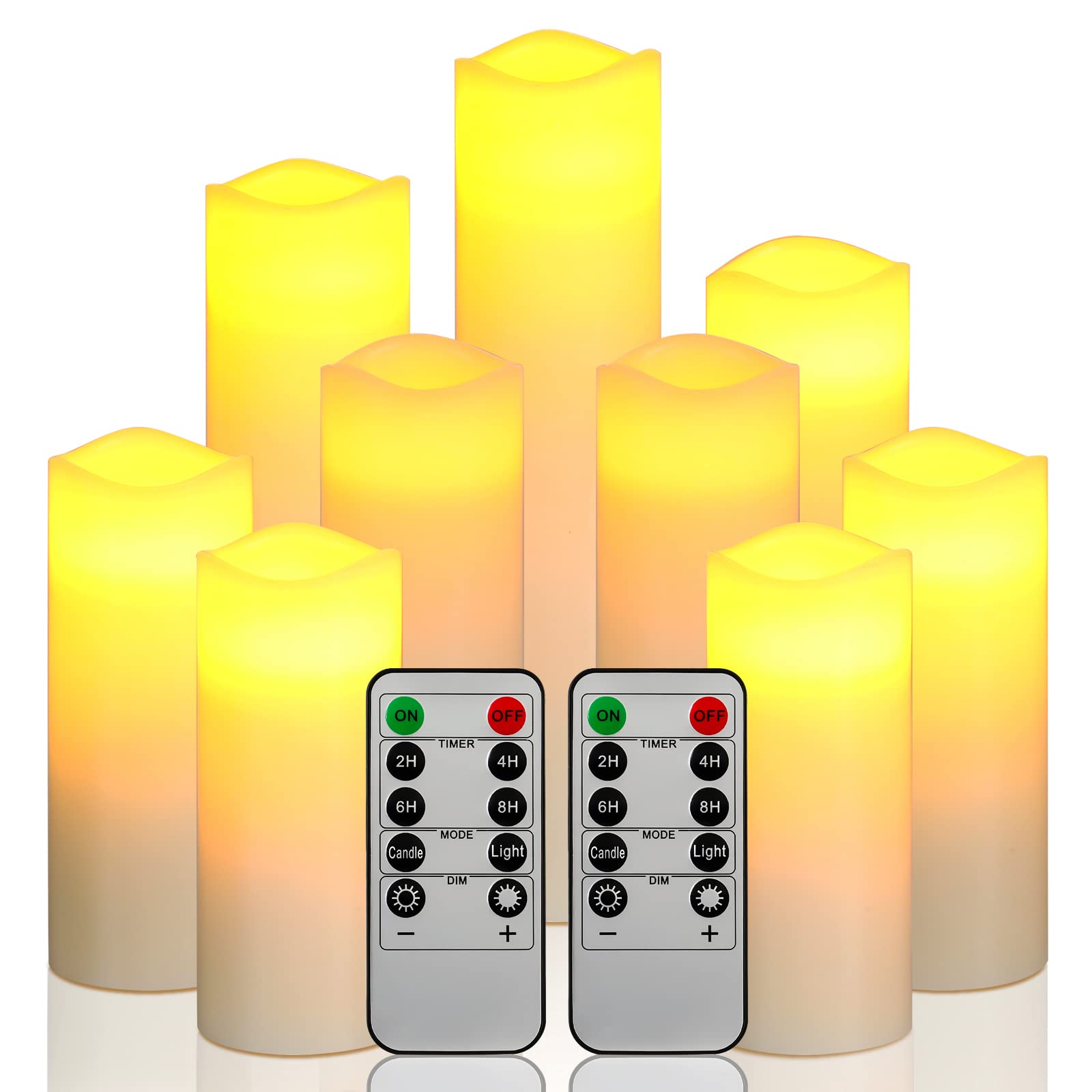 Da by Candele LED a Batteria in Paraffina - Set da 9