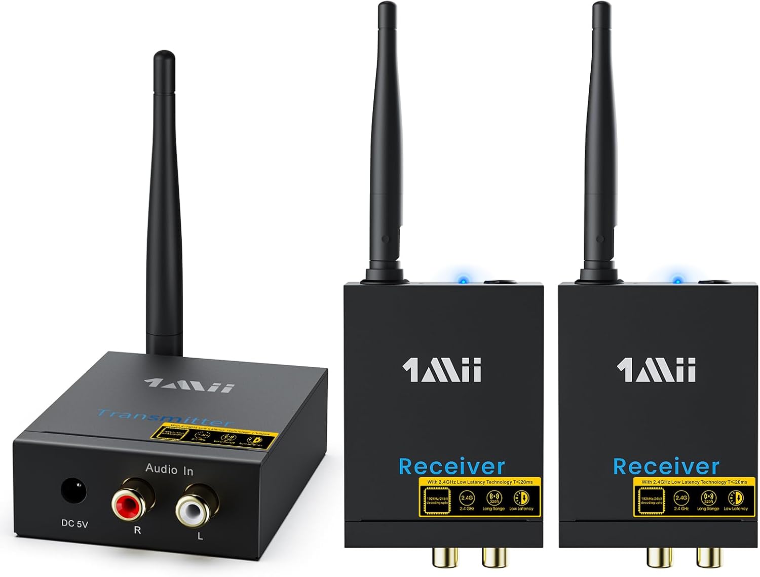1mii Trasmettitore e Ricevitore Audio Wireless 2.4Ghz - immagine 1