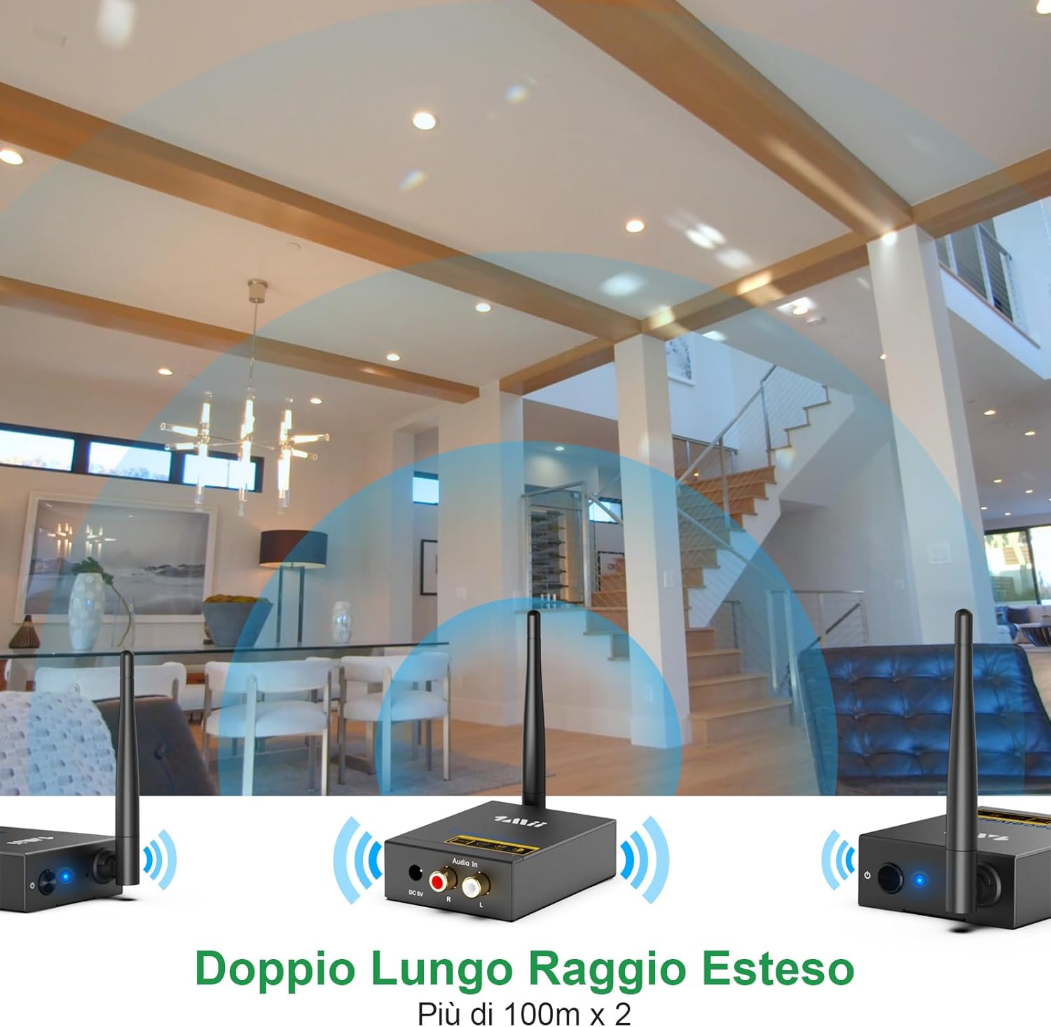 1mii Trasmettitore e Ricevitore Audio Wireless 2.4Ghz - immagine 3