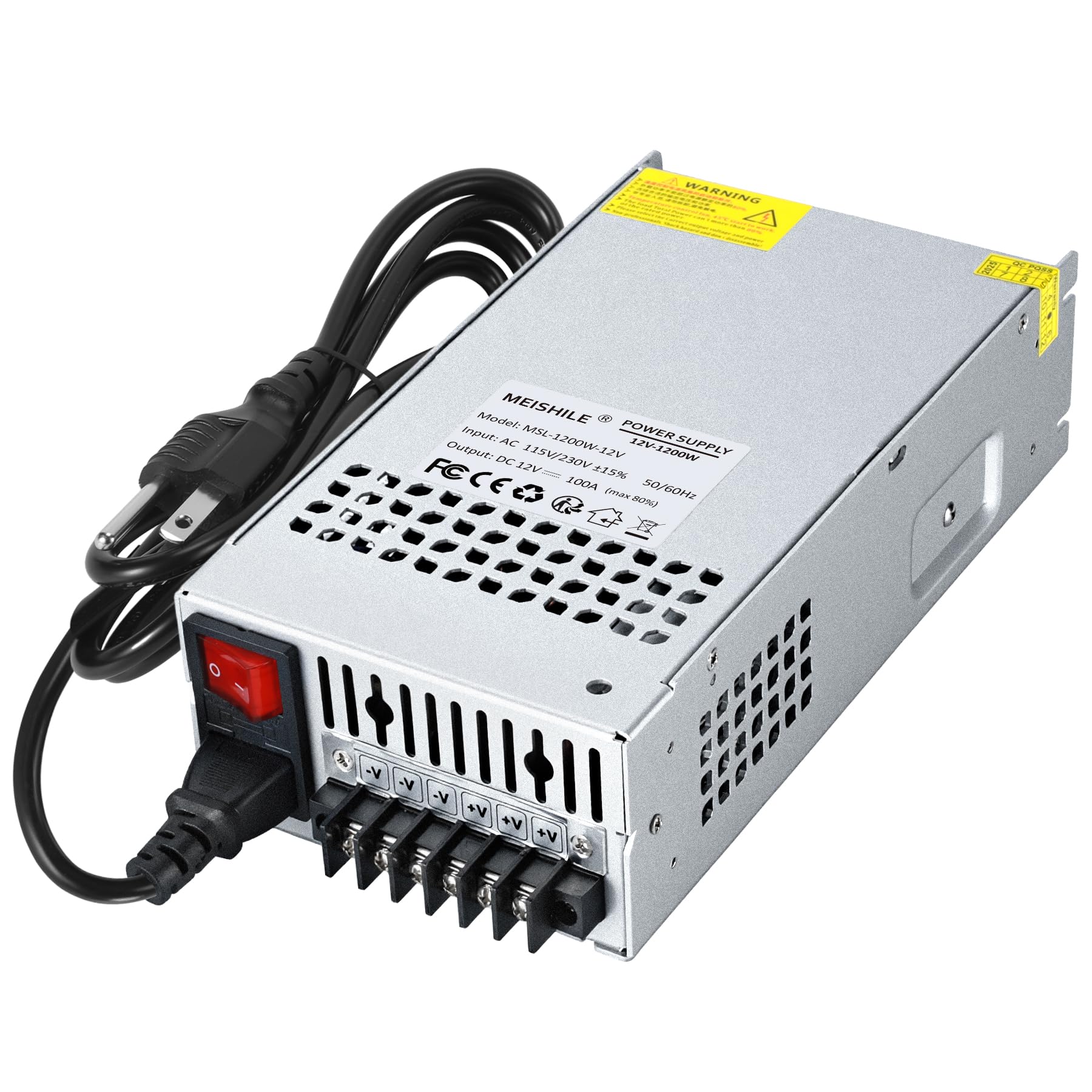 Meishile Alimentatore CA a CC 12V 100A 1200W