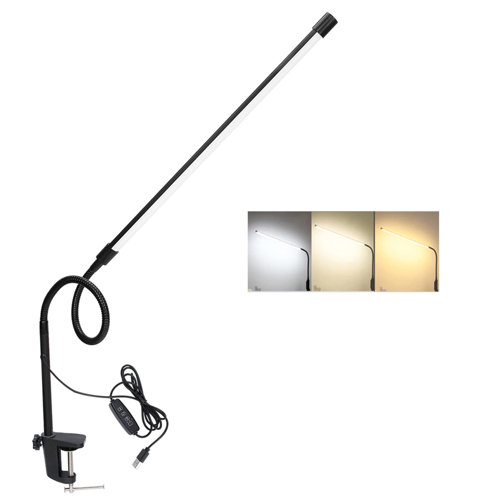 Lampada a Clip LED Pieghevole a Braccio Lungo