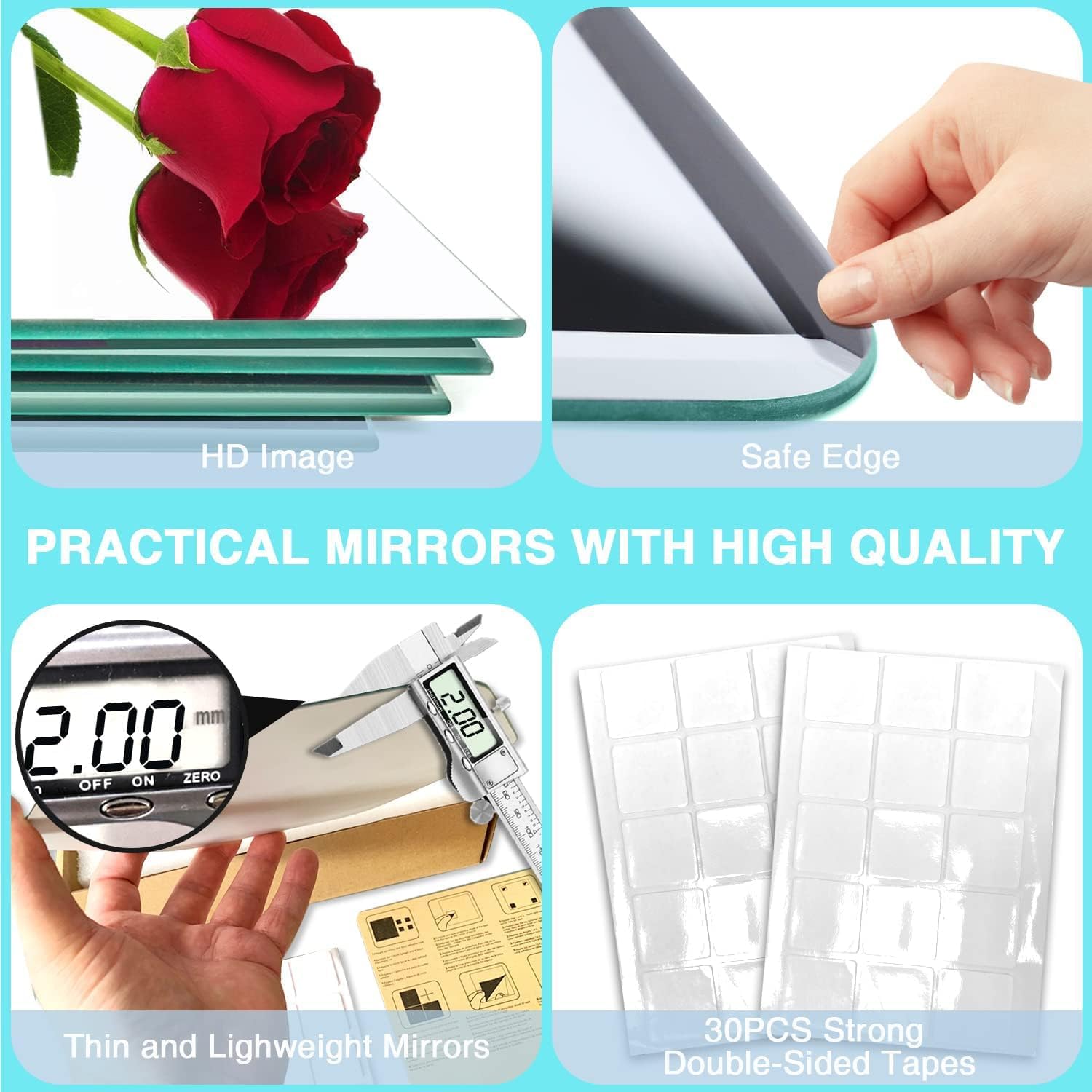 Specchio da Parete Lungo Figura Intera Moderno - immagine 3