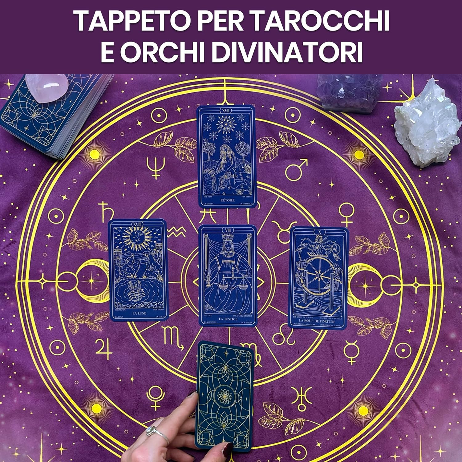 Tappeto Divinatorio e Sacchetto per Carte Oracoli - immagine 2