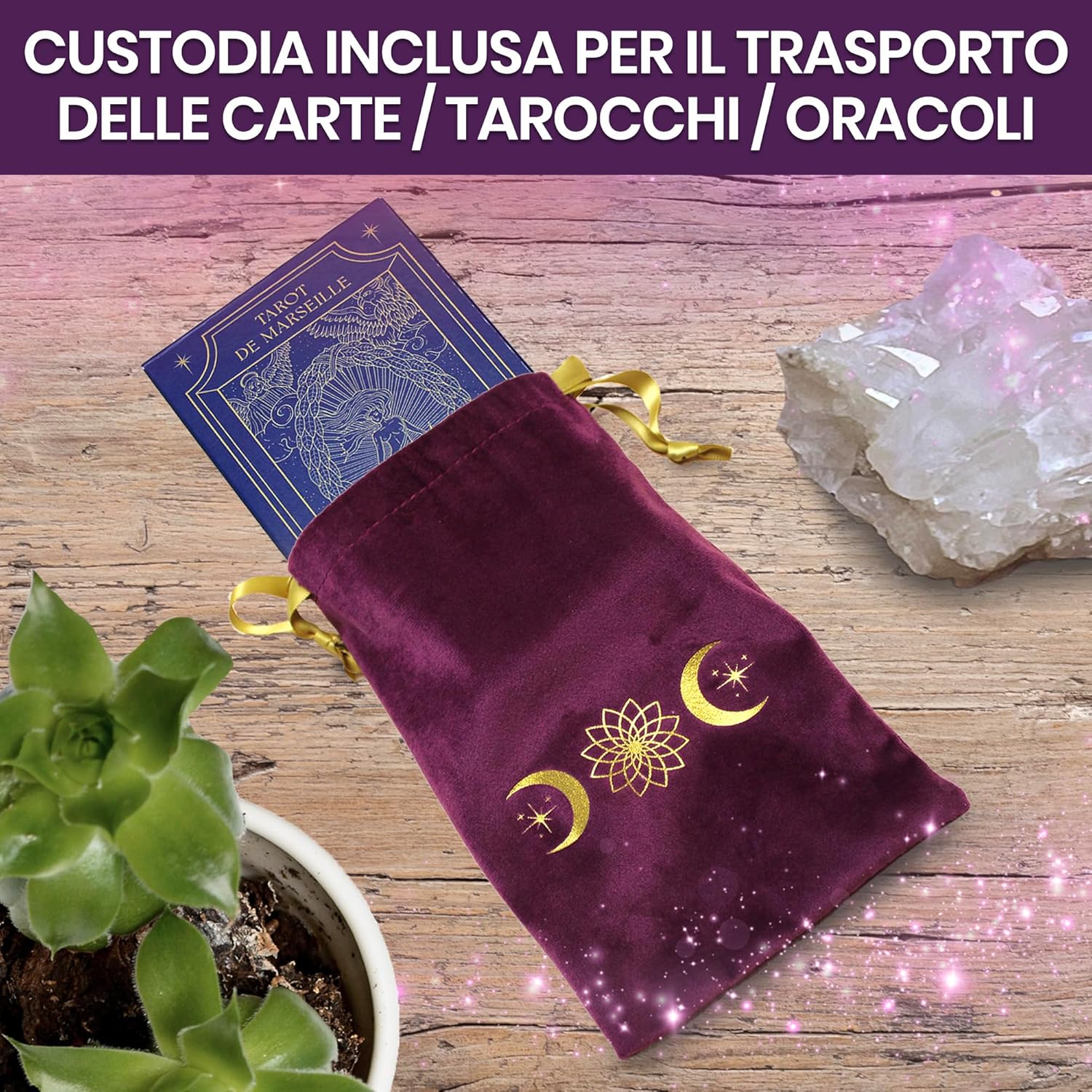 Tappeto Divinatorio e Sacchetto per Carte Oracoli - immagine 4