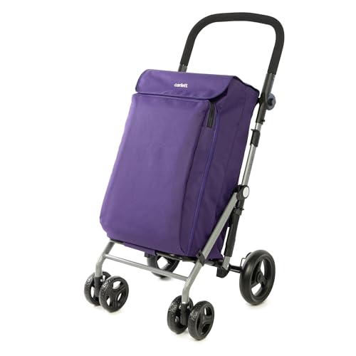 Carlett Lite Family Lett470 - Carrello Spesa Pieghevole, Viola