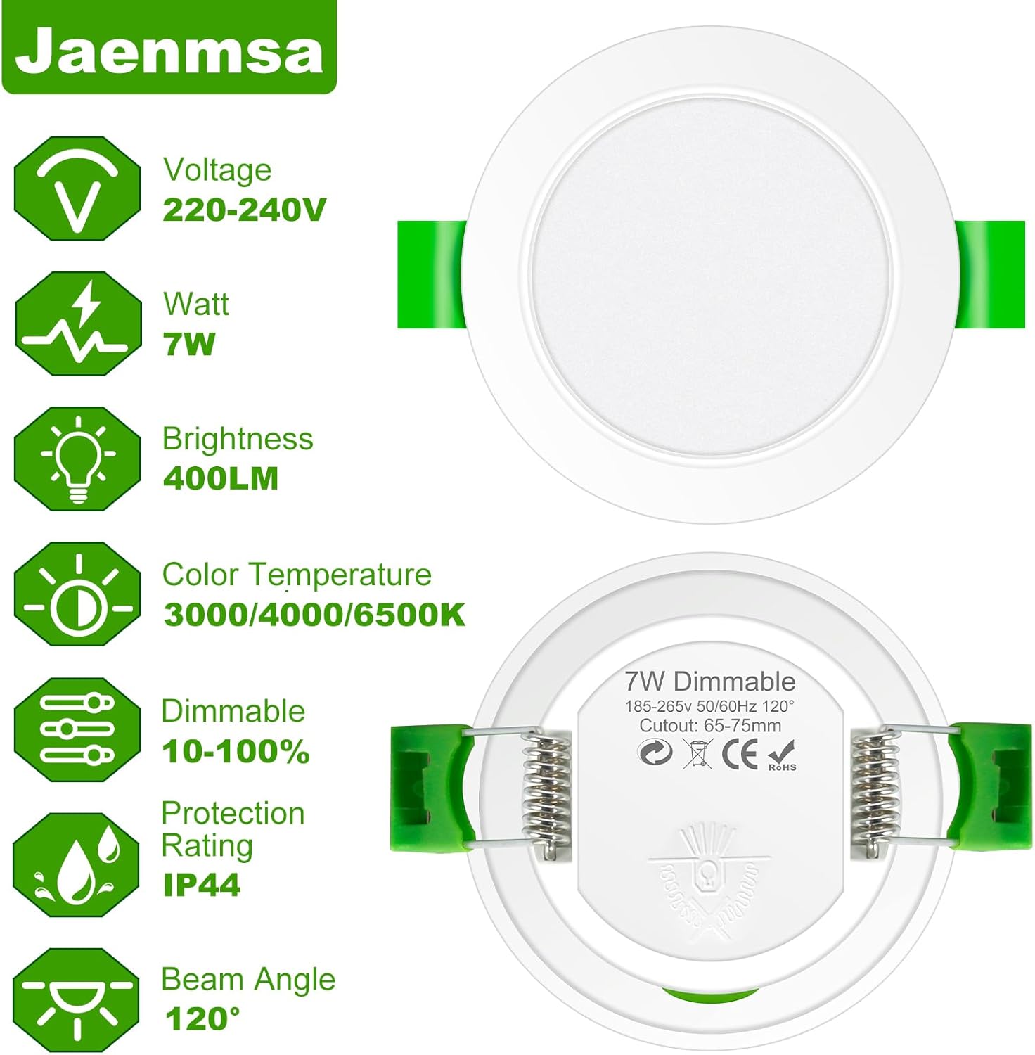Faretti LED da Incasso per Cartongesso 7W 230V Set 12 - immagine 3