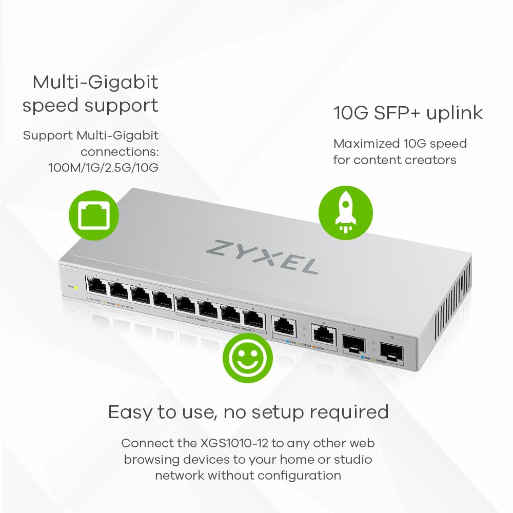Zyxel Switch Multi-Gigabit 12 Porte non Gestito - immagine 3