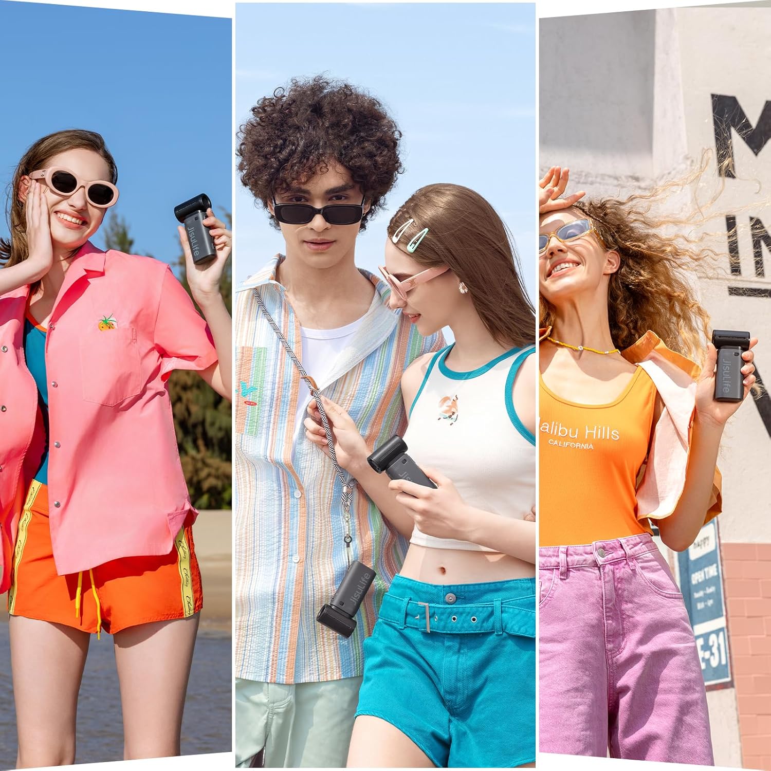 Jisulife Ventilatore Portatile USB Ricaricabile, Nero - immagine 6