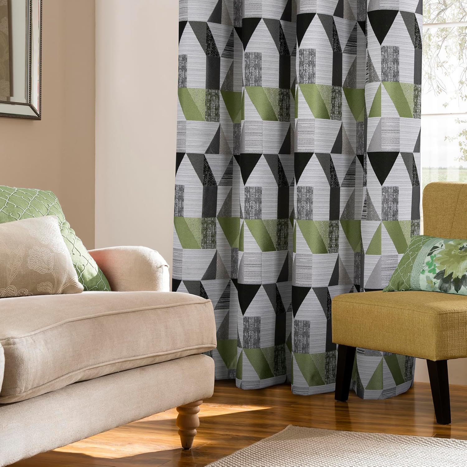 Always4u Tende Oscuranti Effetto Lino Verde 137x160cm - immagine 7