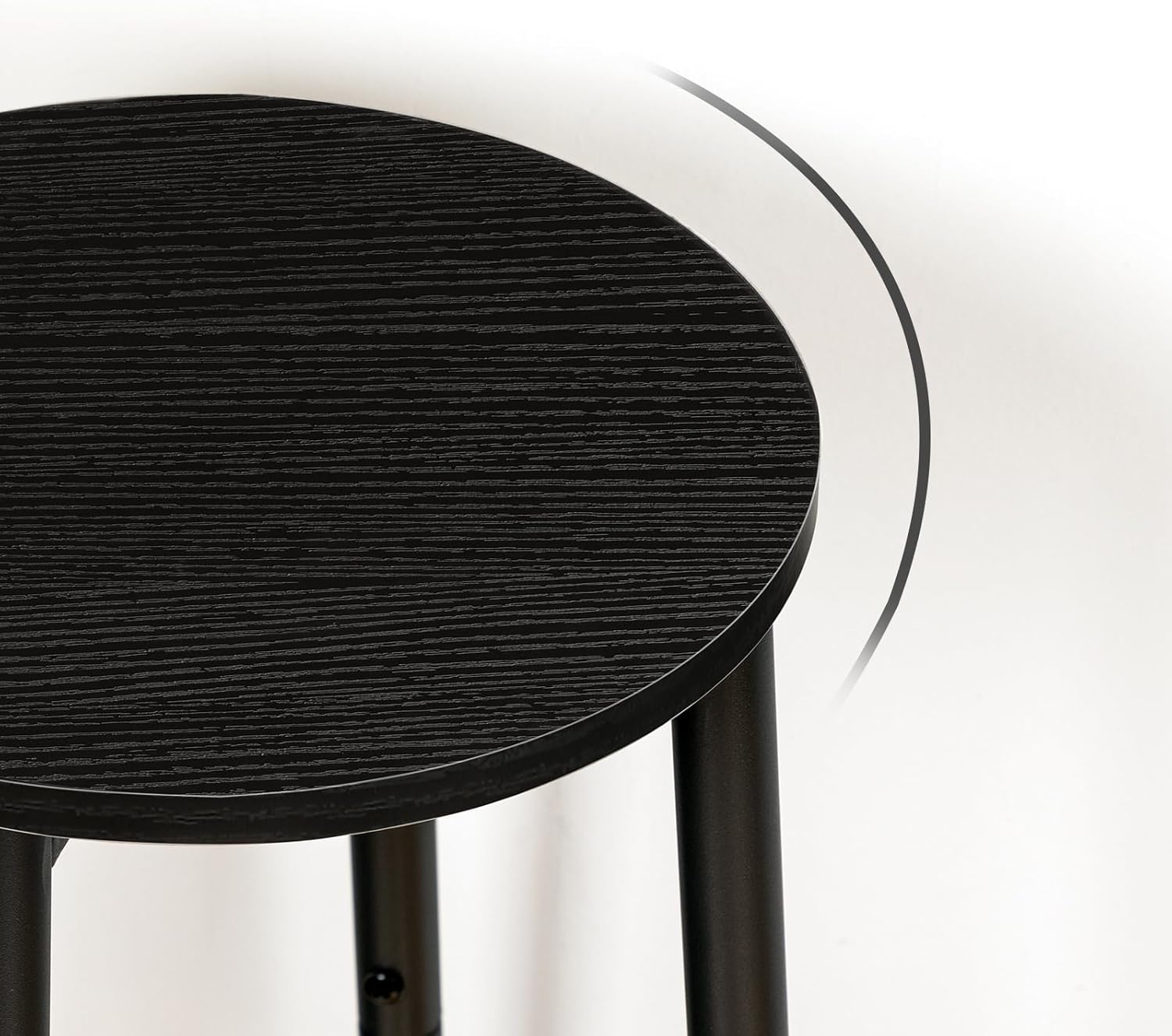 HOOBRO Set 2 Sgabelli da Bar Stile Industriale, Nero - immagine 6