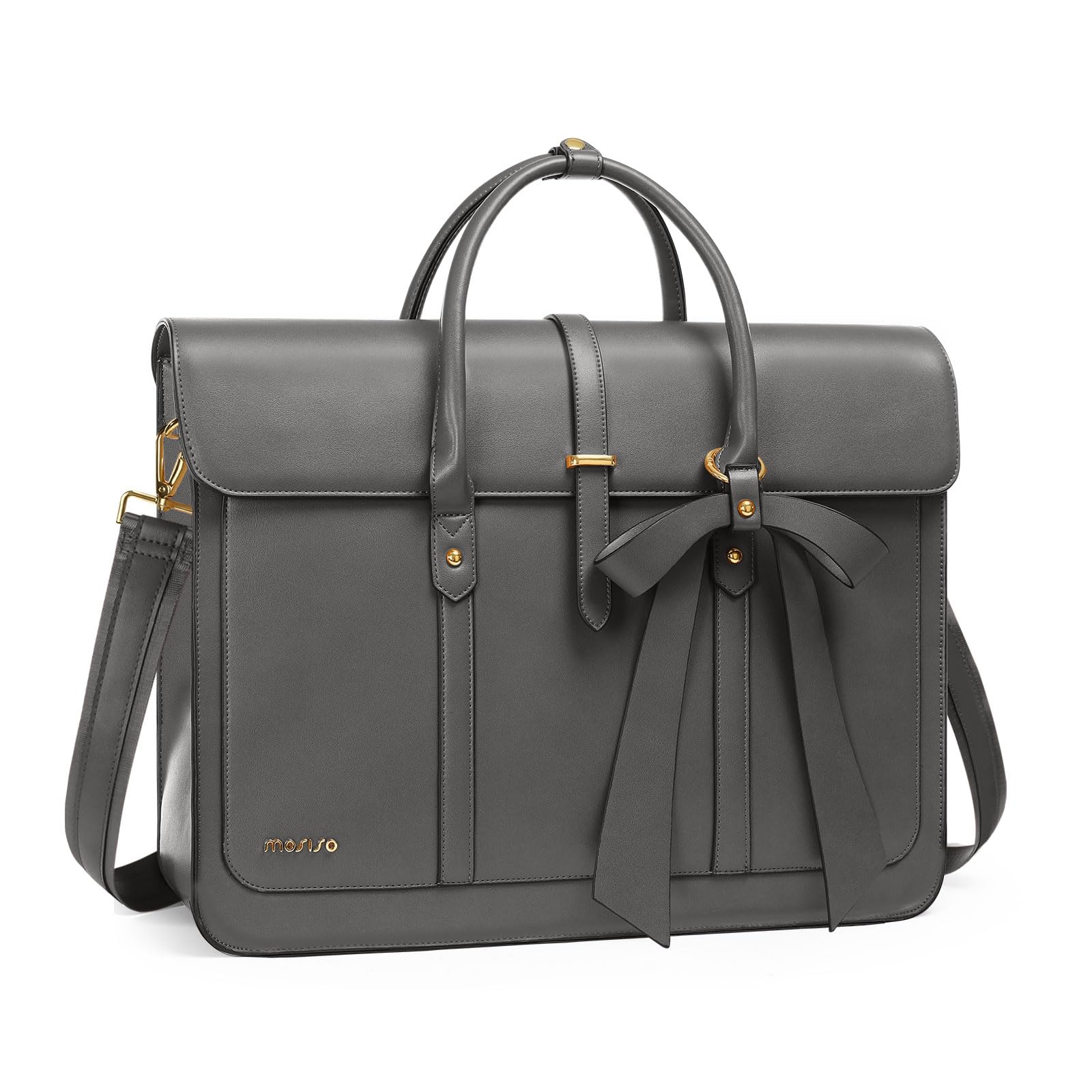 Mosiso Borsa Porta PC Donna 15-15,6 Pollici, Grigio