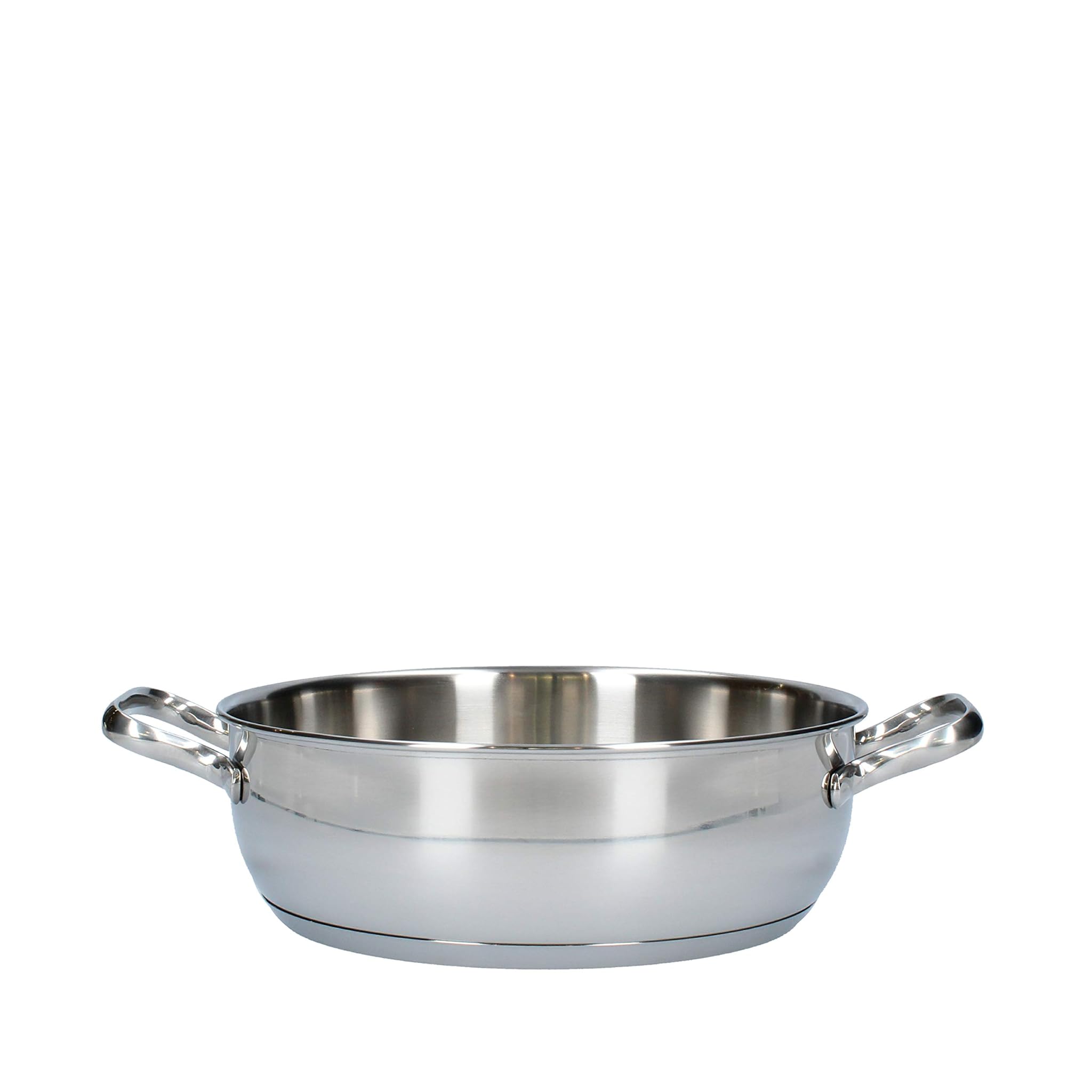 Lagostina Sfiziosa Casseruola Bassa, Acciaio Inossidabile, Grigio, 24 cm