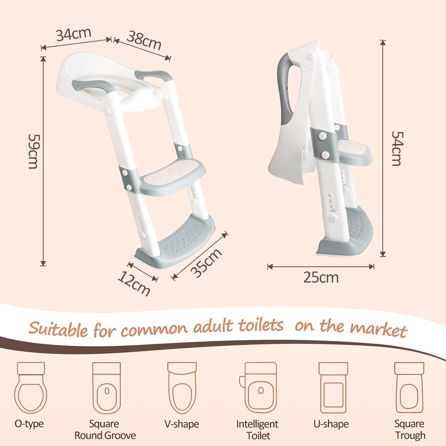 Riduttore WC Bambini - Scaletta Pieghevole 2 in 1 - immagine 2