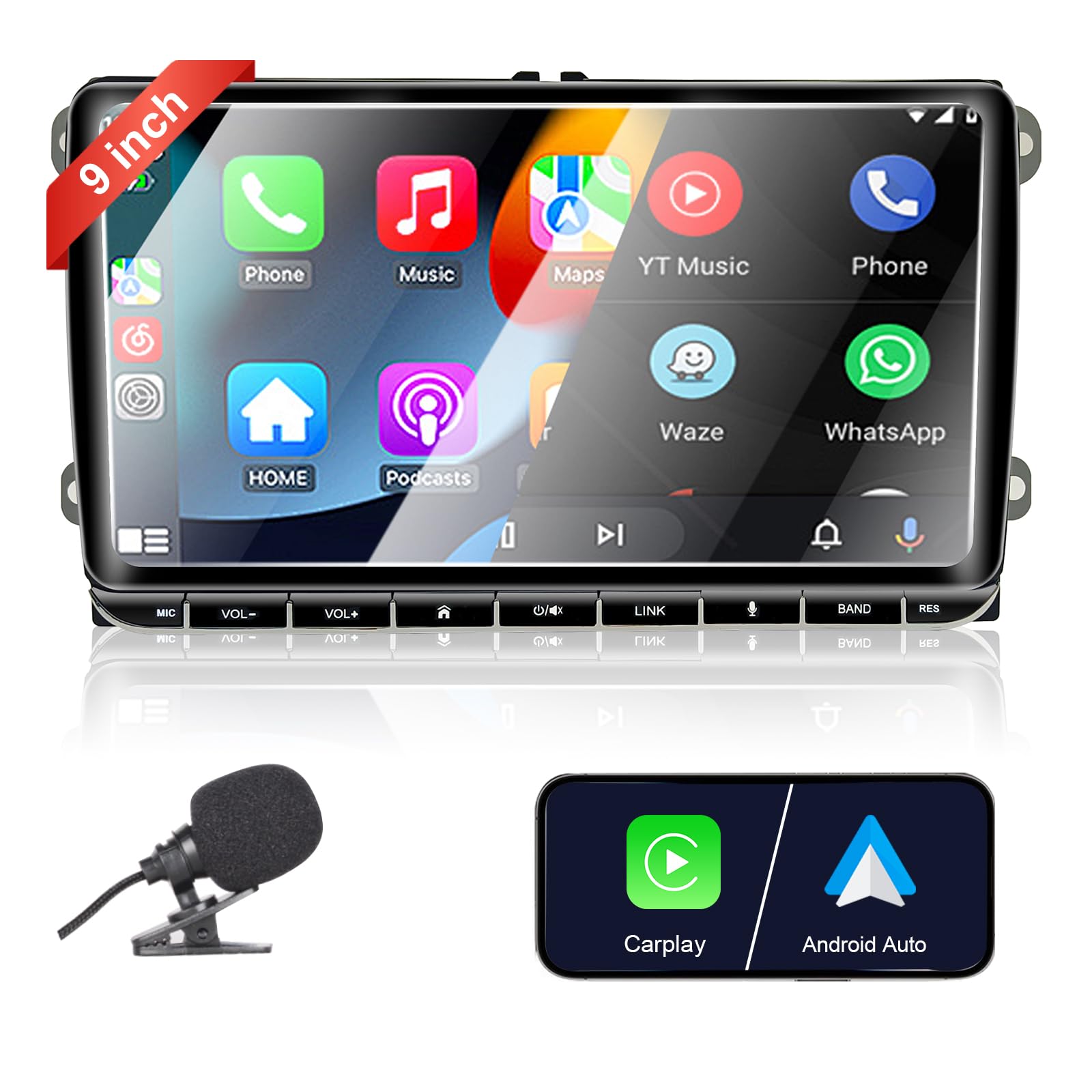 Autoradio 9" per VW Golf 5 6 Passat Jetta Caddy