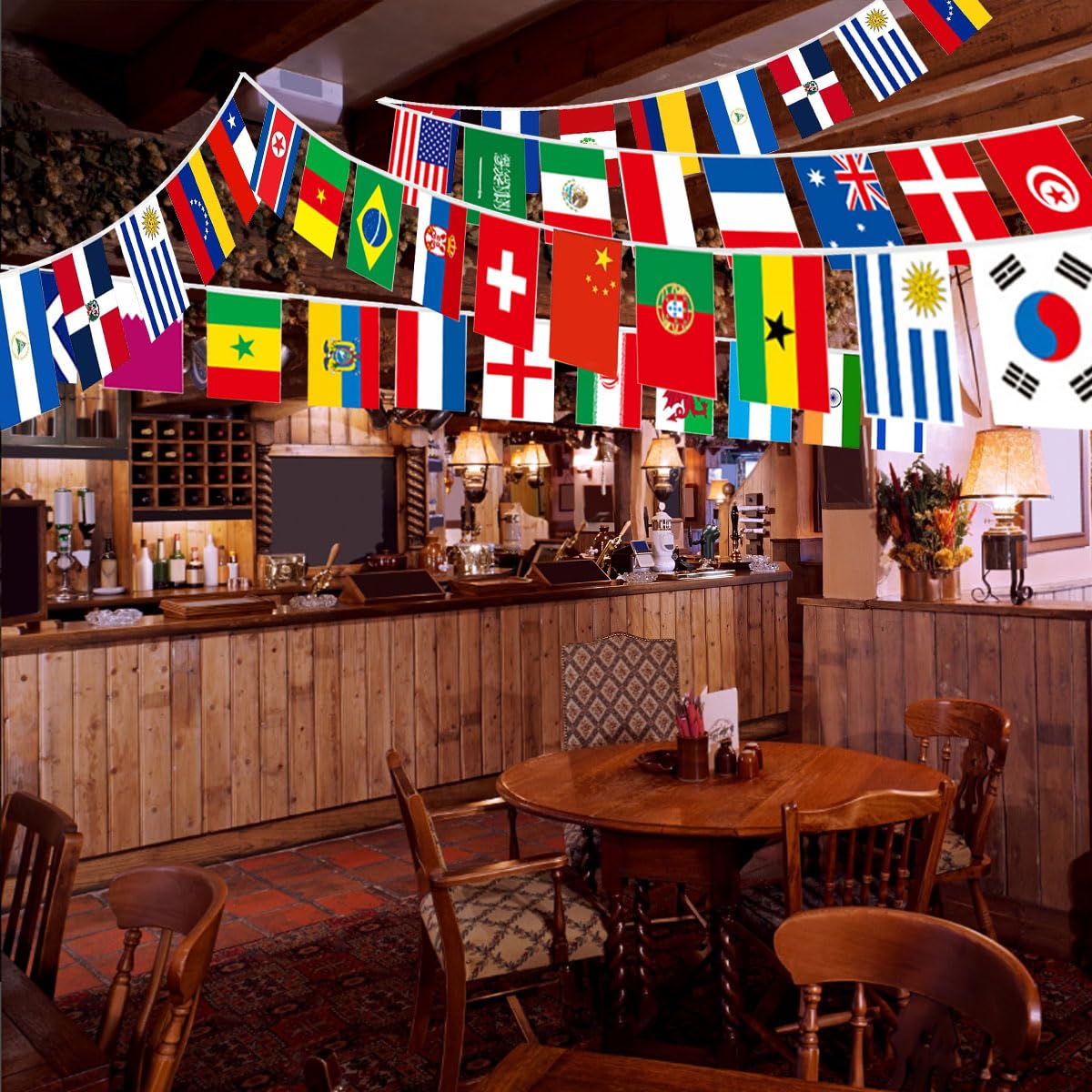 30M Bandierine Nazioni Mondo - 100 Pz 14x21 cm - immagine 5