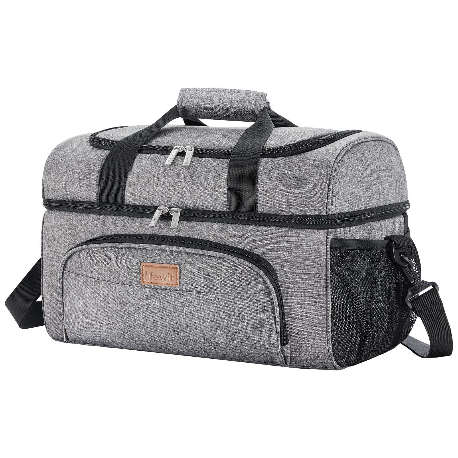Lifewit Borsa Frigo Termica Morbida 30L, Grigio