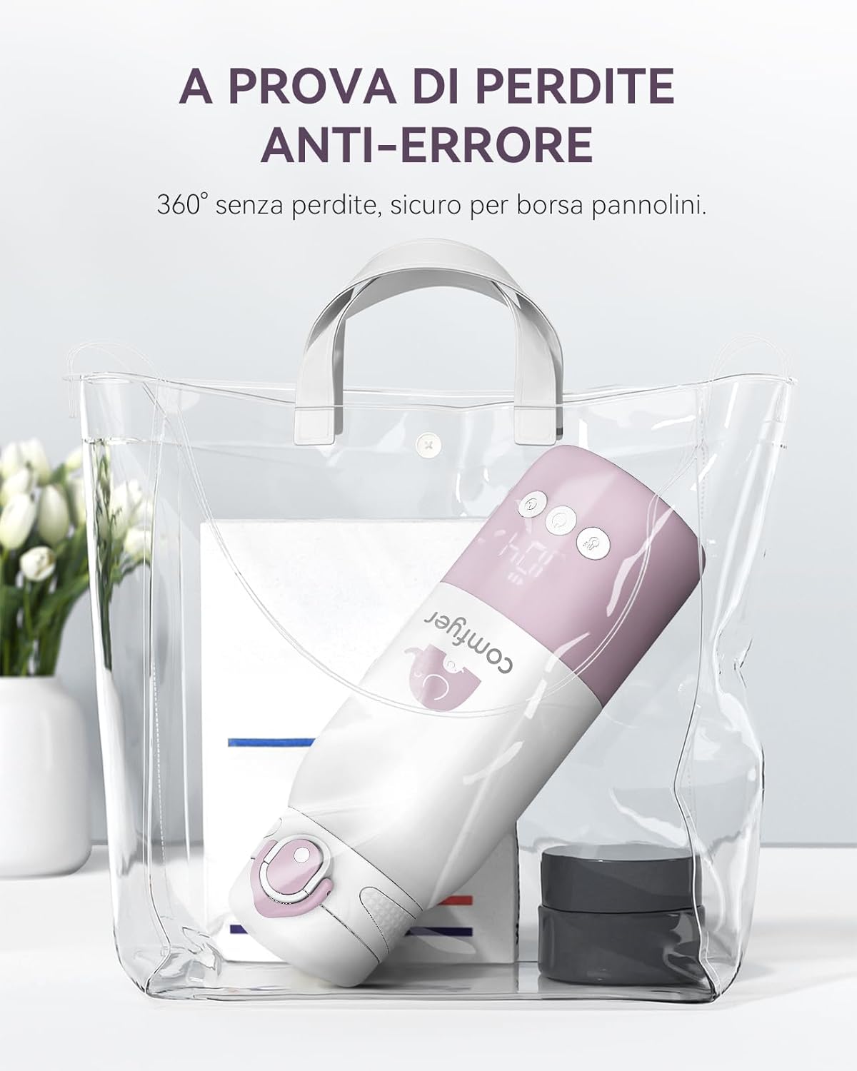 Scaldabiberon Portatile 340ml - Riscaldamento Rapido - immagine 6