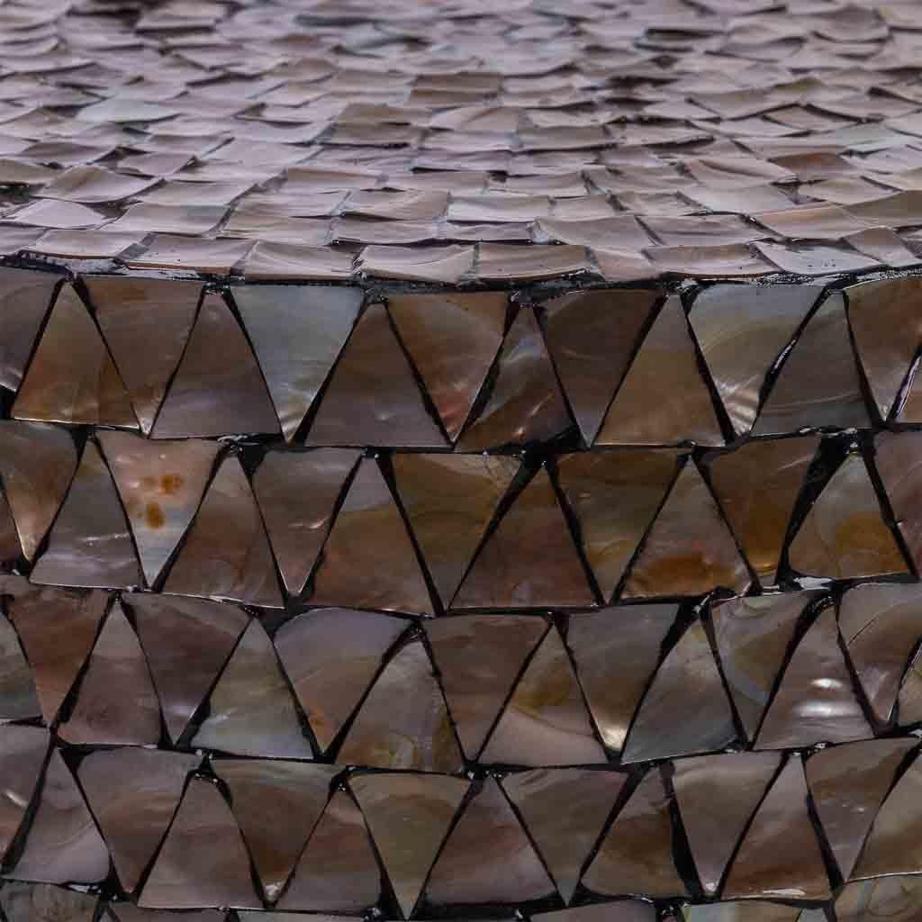 Mesa de centro de madera y madreperla marron - immagine 5