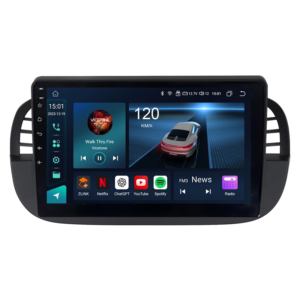 Acavica Autoradio Android per Fiat 500 - 9" HD