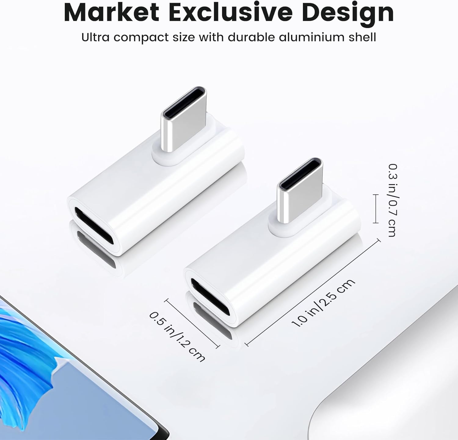 Adattatore USB C 40 Gbps 90 Gradi (2 pezzi) - immagine 3