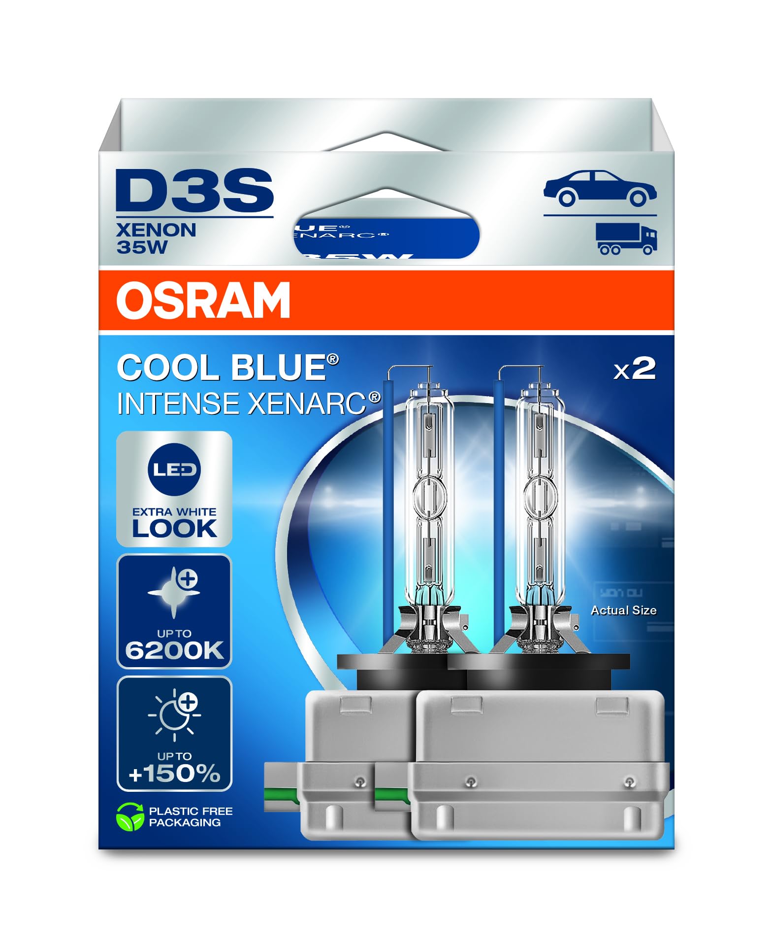 Osram XENARC COOL BLUE INTENSE D3S - 2 Lampade