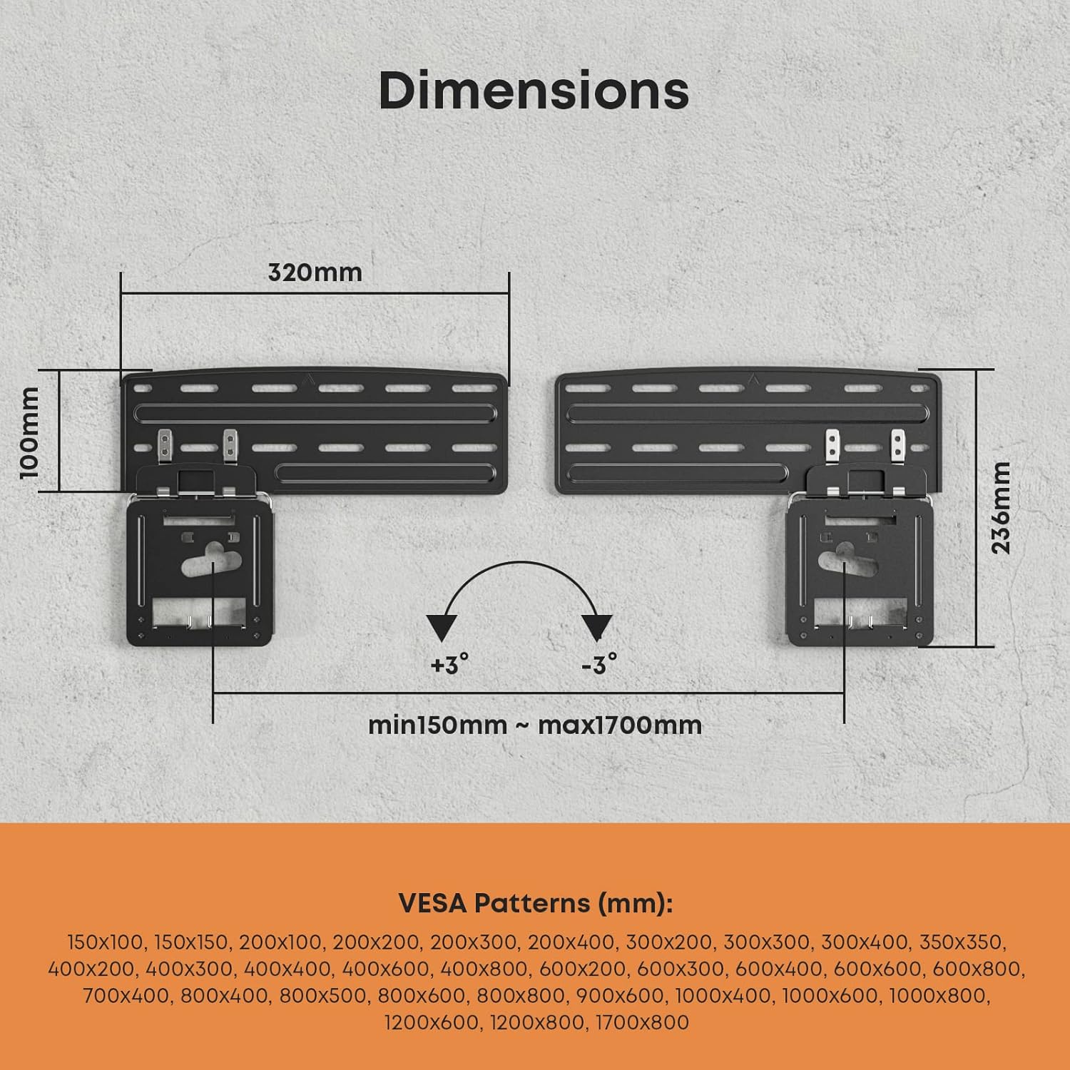 Supporto TV da Parete Fisso 43-85 Pollici - immagine 5