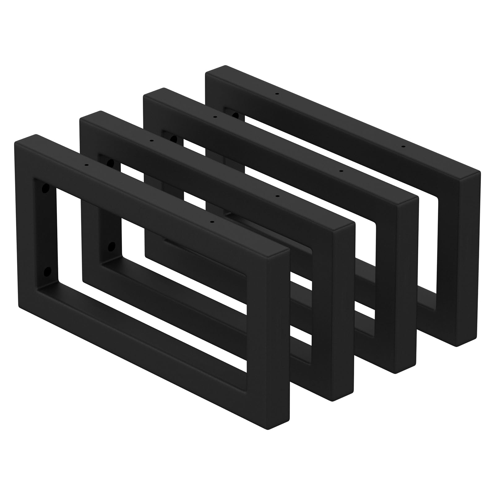 Mordx Set 4 Staffe da Parete 30x15cm Nere