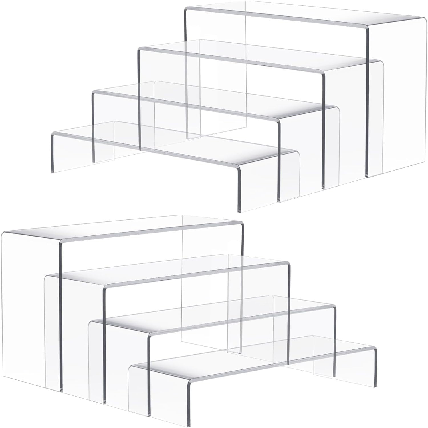 Kaheign 8 Alzate Grandi in Acrilico, 2 Sets 4 Ripiani
