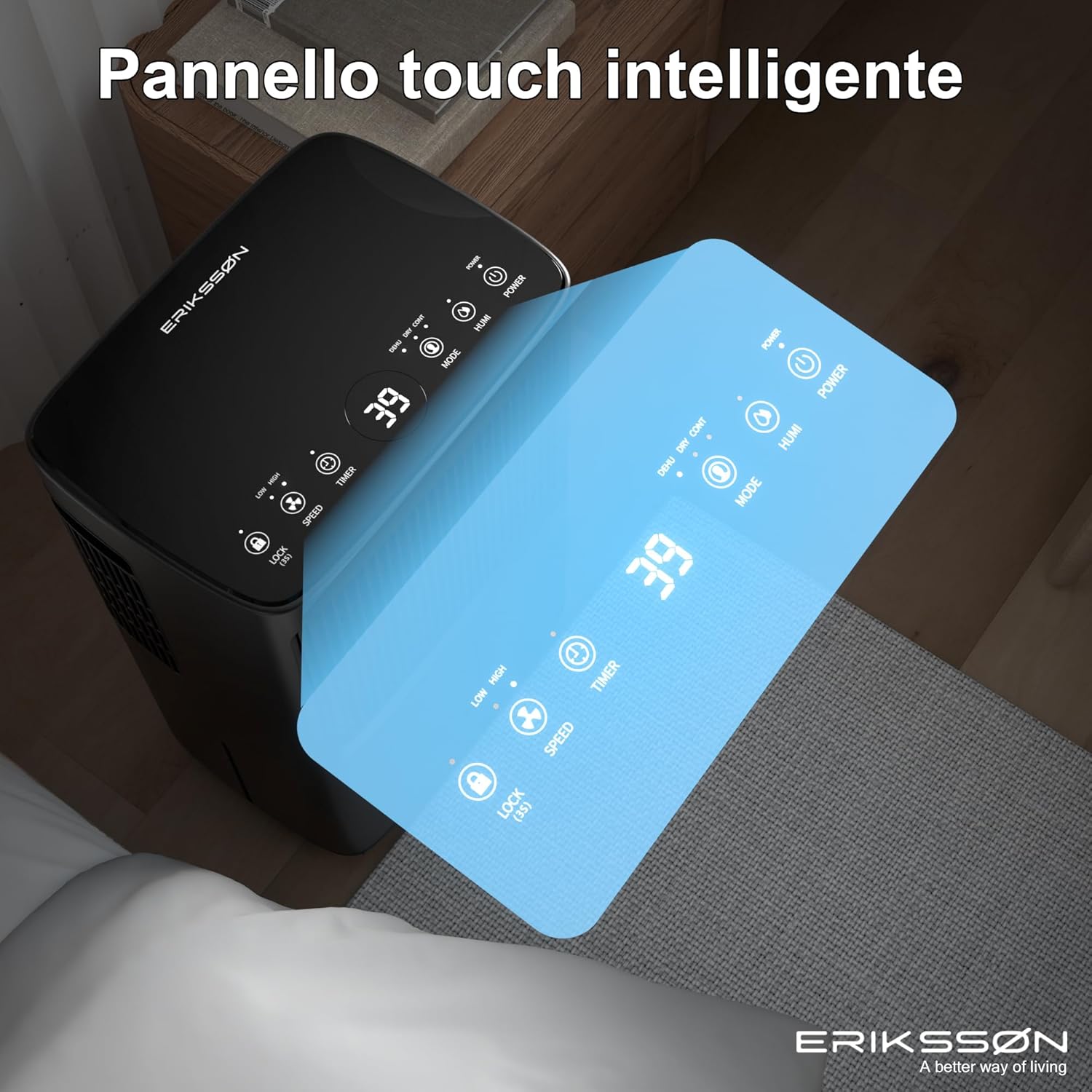 Erikssøn - Deumidificatore Elettrico 16L con Timer 24H - immagine 4