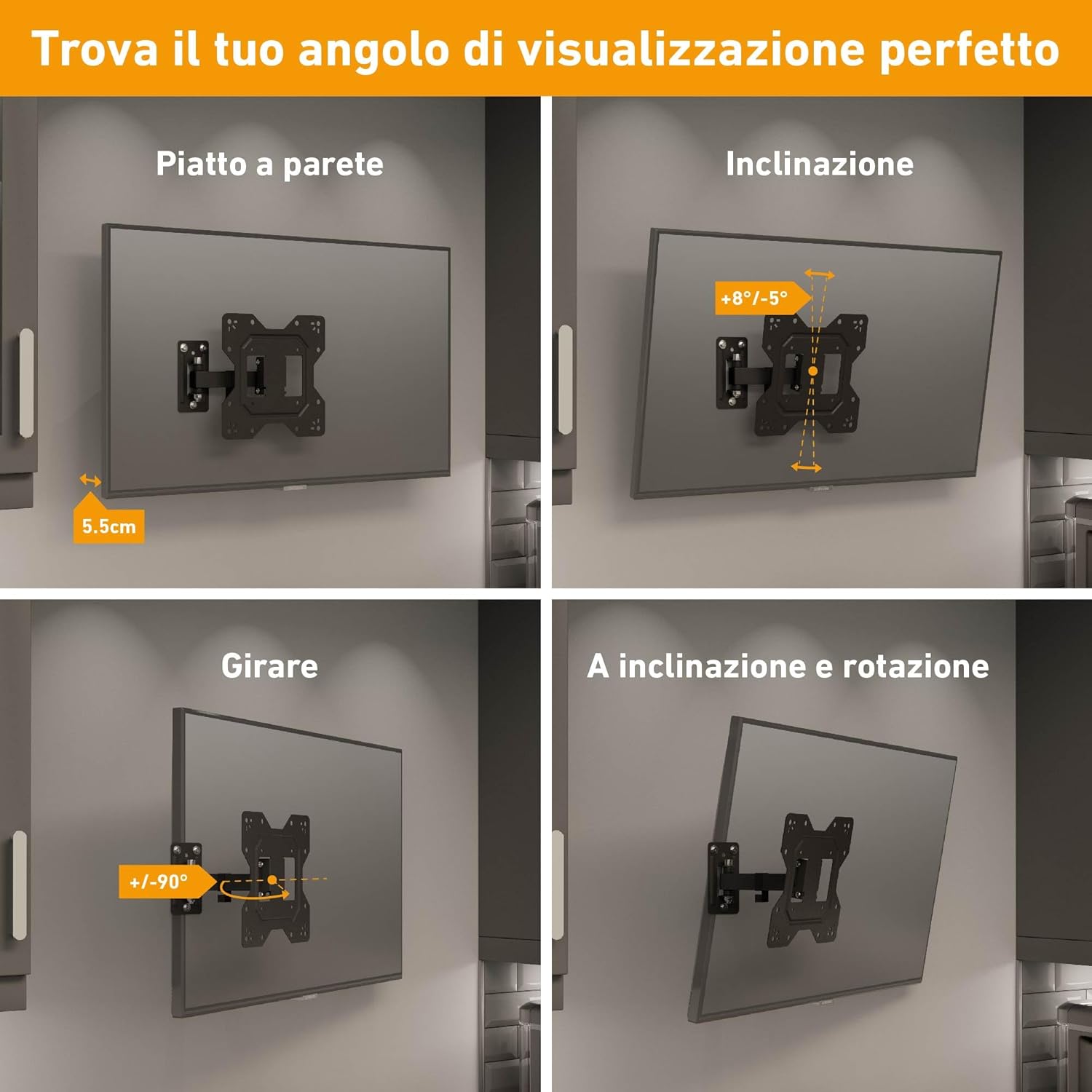 D-line Supporto Parete TV 23-50 Pollici - immagine 2