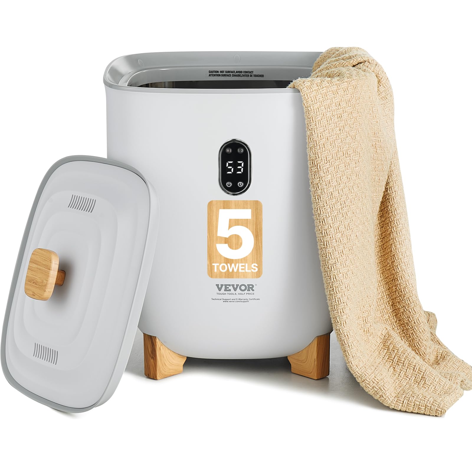 VEVOR Scaldasalviette 25 Litri con Schermo LED, Grigio