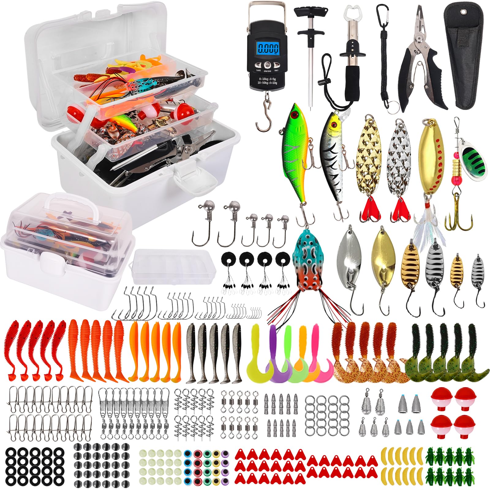 Kit da Pesca 213 Pezzi con Cassetta Portatile