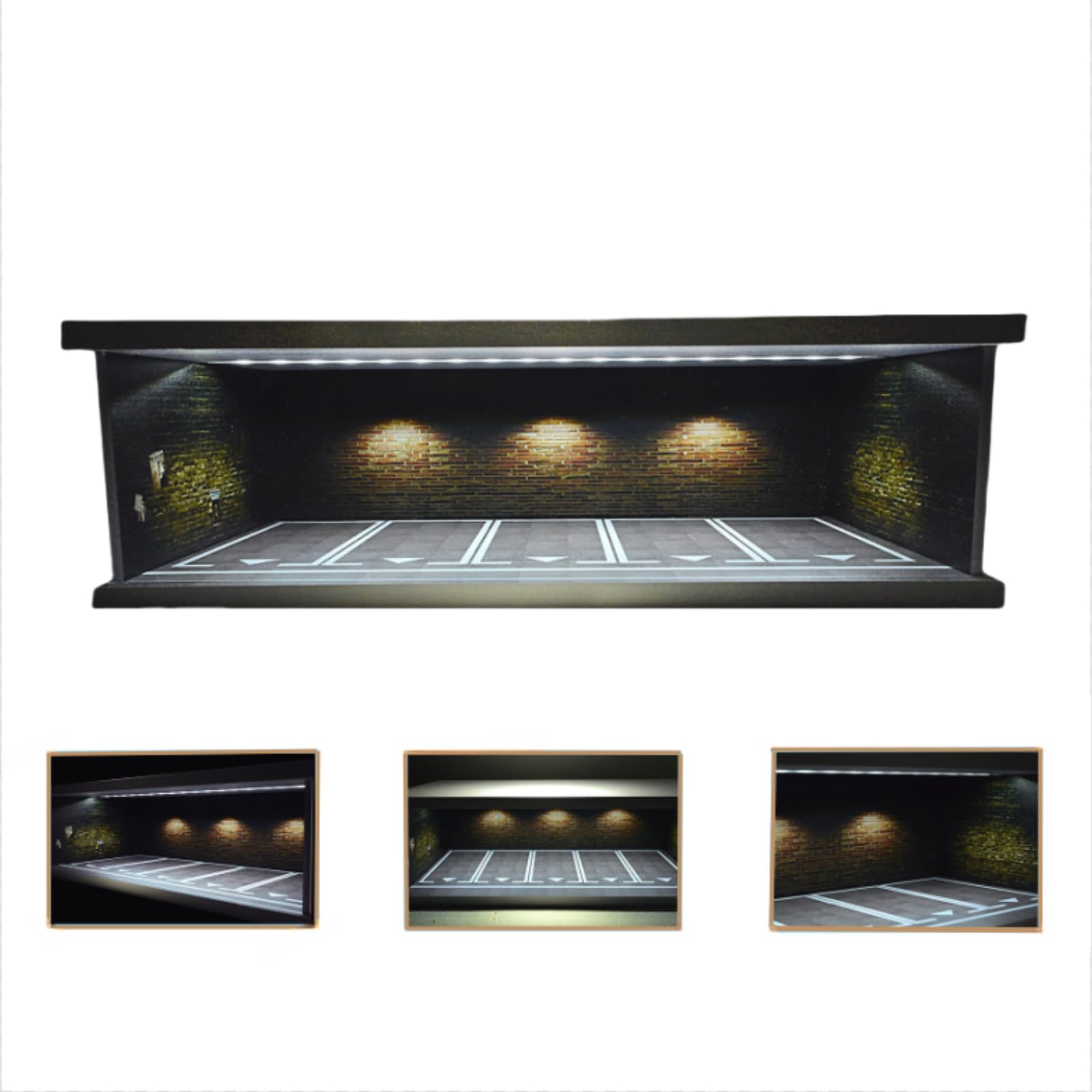 NUEIVRW 1/43 Diorama Car Garage con Luce LED