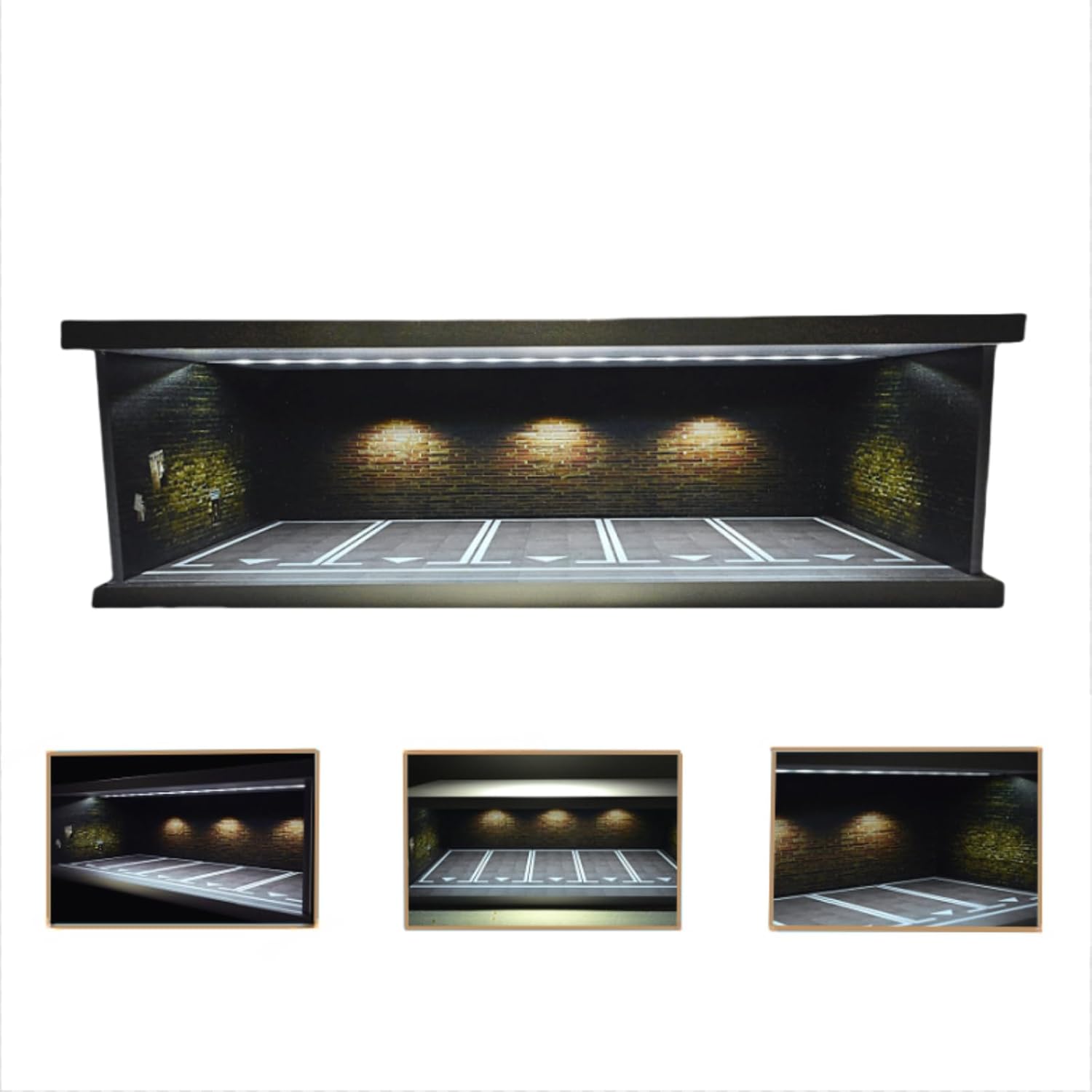 NUEIVRW 1/43 Diorama Car Garage con Luce LED - immagine 1