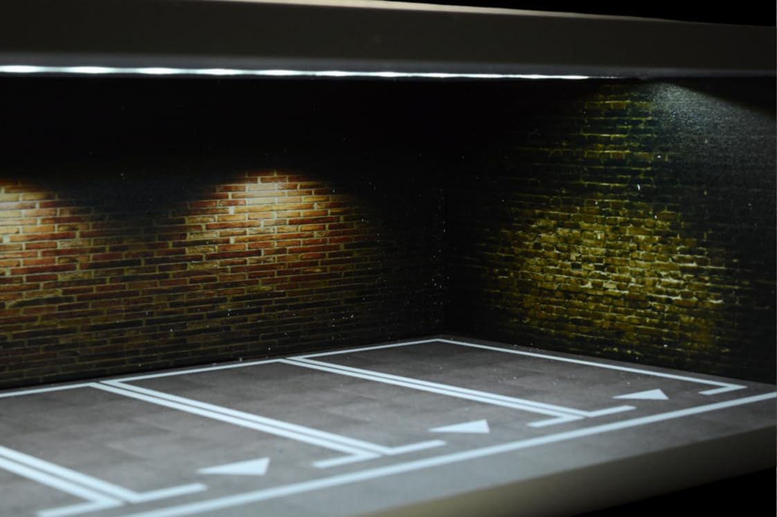 NUEIVRW 1/43 Diorama Car Garage con Luce LED - immagine 4