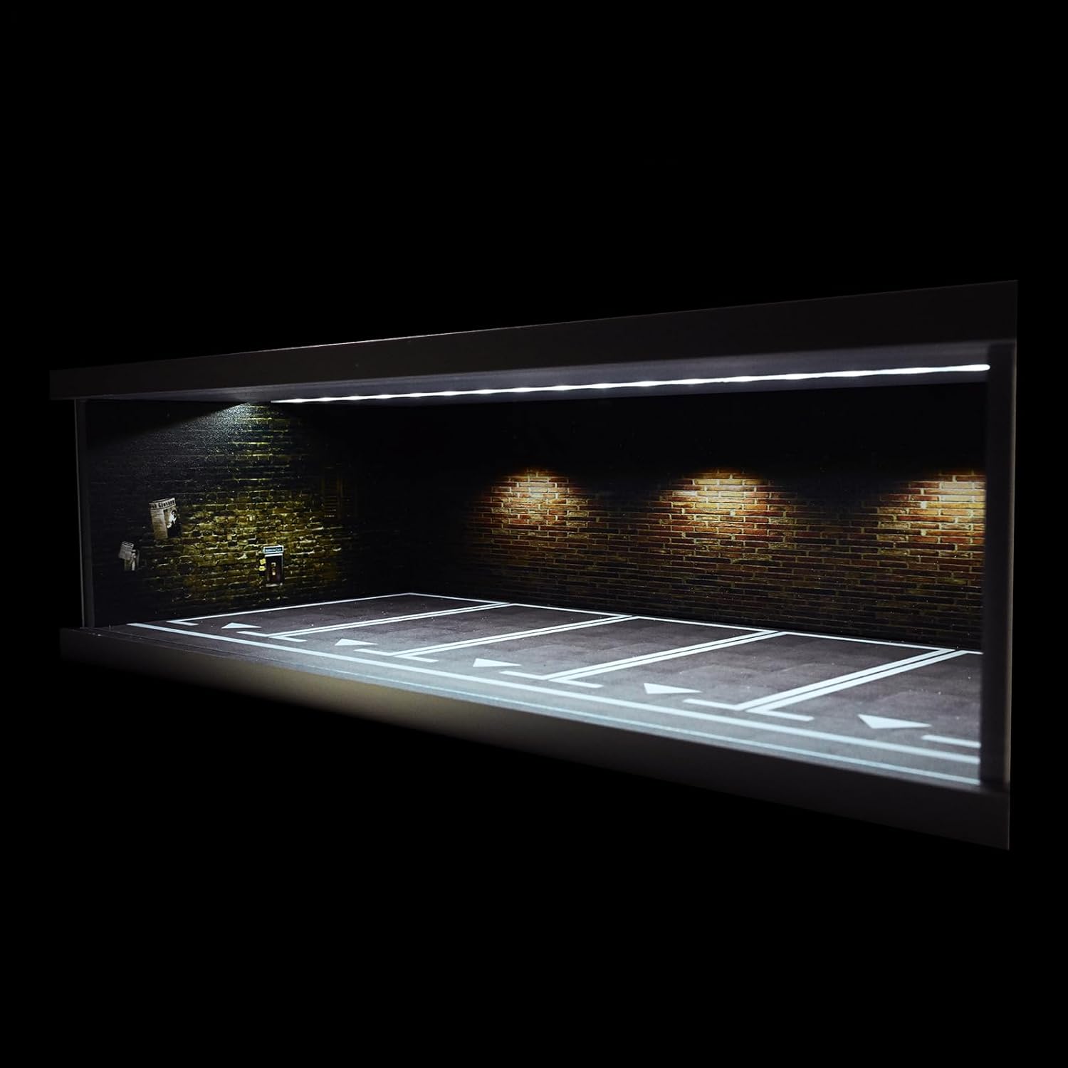 NUEIVRW 1/43 Diorama Car Garage con Luce LED - immagine 5